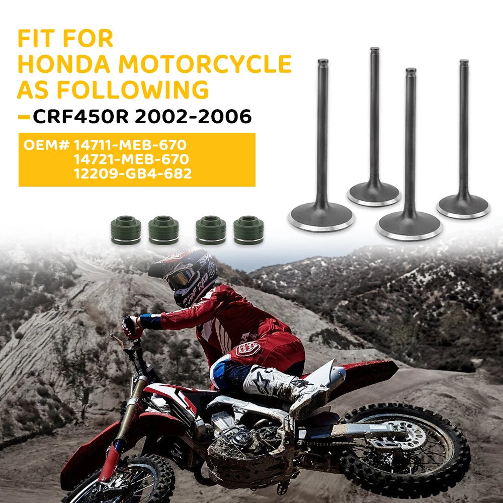 Intake/Exhaust Valves Seals for Honda TRX450R (2006–2014)