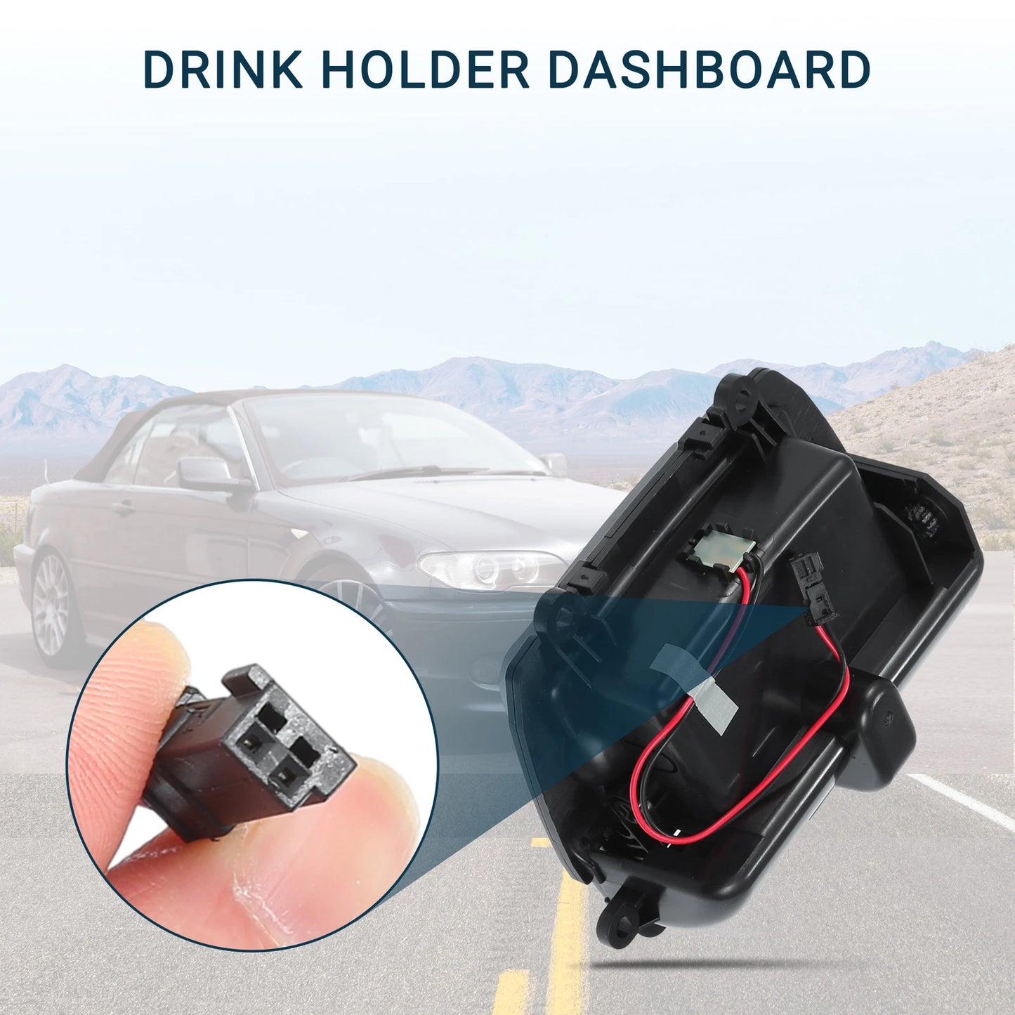 Cup Holder for BMW 523i 2009-2010 - Practical Drink Holder Black
