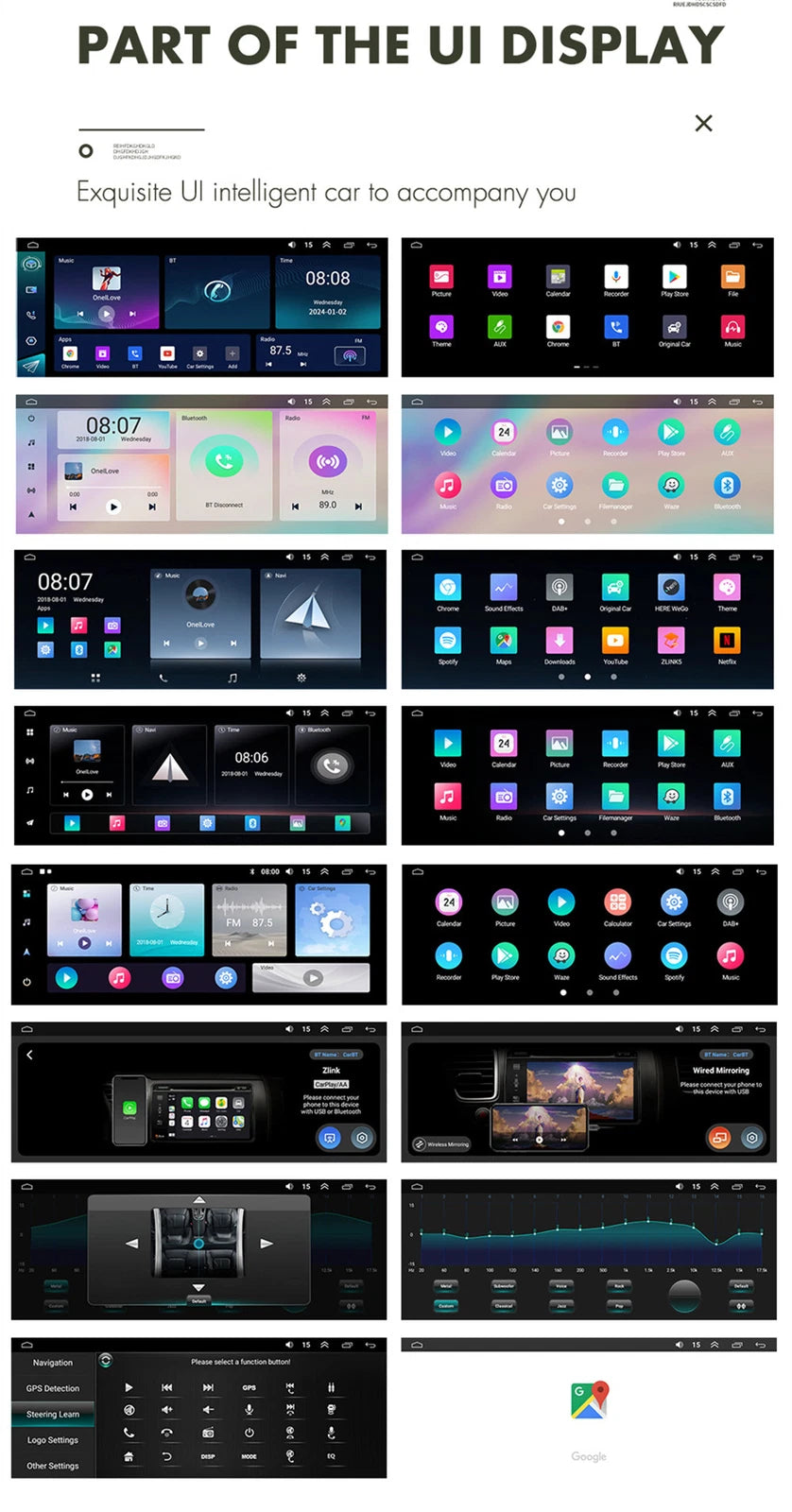 6.86'' Carplay 32GB Stereo GPS Navigation for Fiat 500 (2007-2018)
