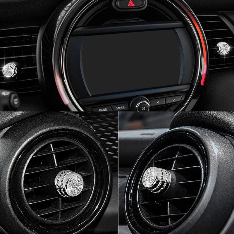 4pcs Crystal Air Condition Outlet Vent caps Trim fit For Mini Cooper F55 F56 F57