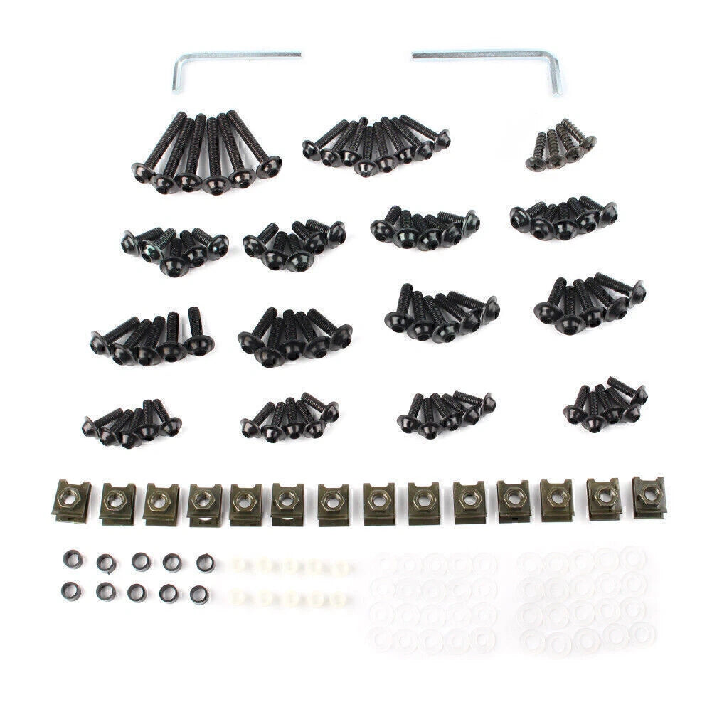 CNC Alloy Black Fairing Bolt Bodywork Screws Nuts for Kawasaki