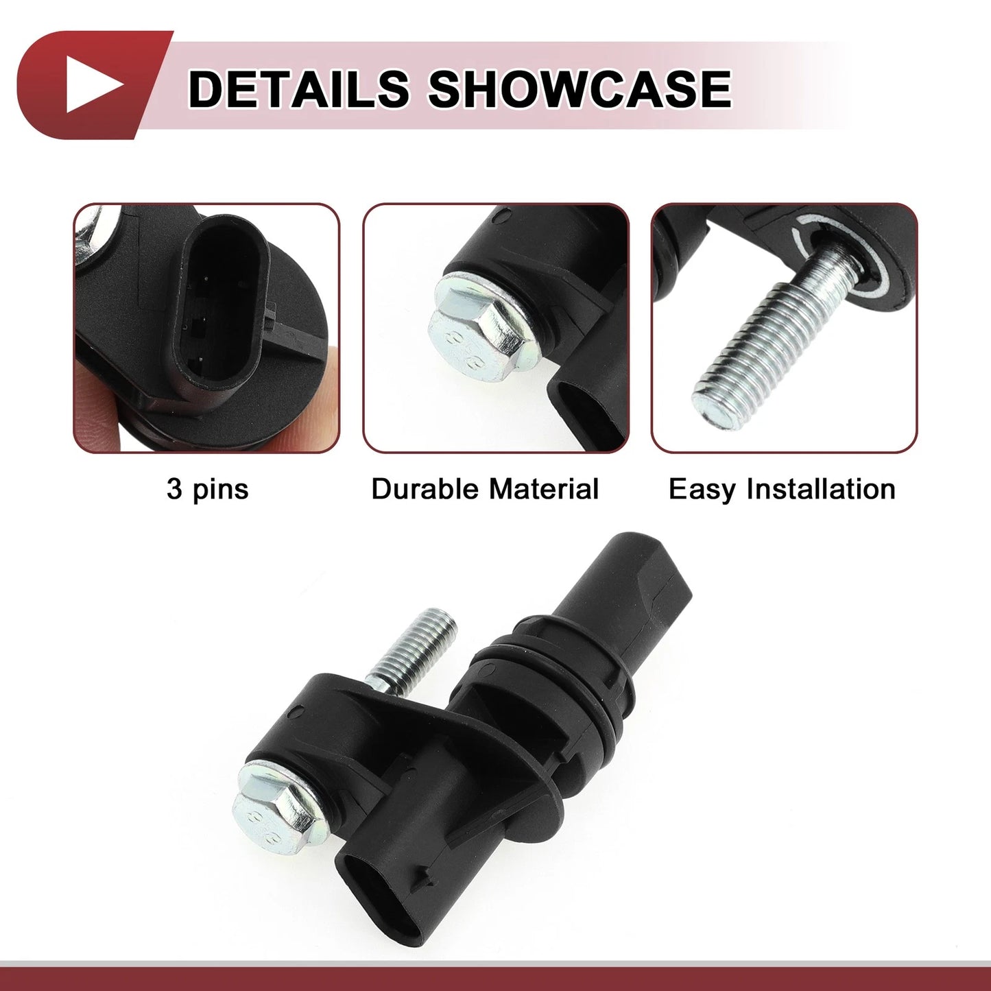 Crankshaft Position Sensor for Subaru Forester (2011-2017) 1 Pc Black