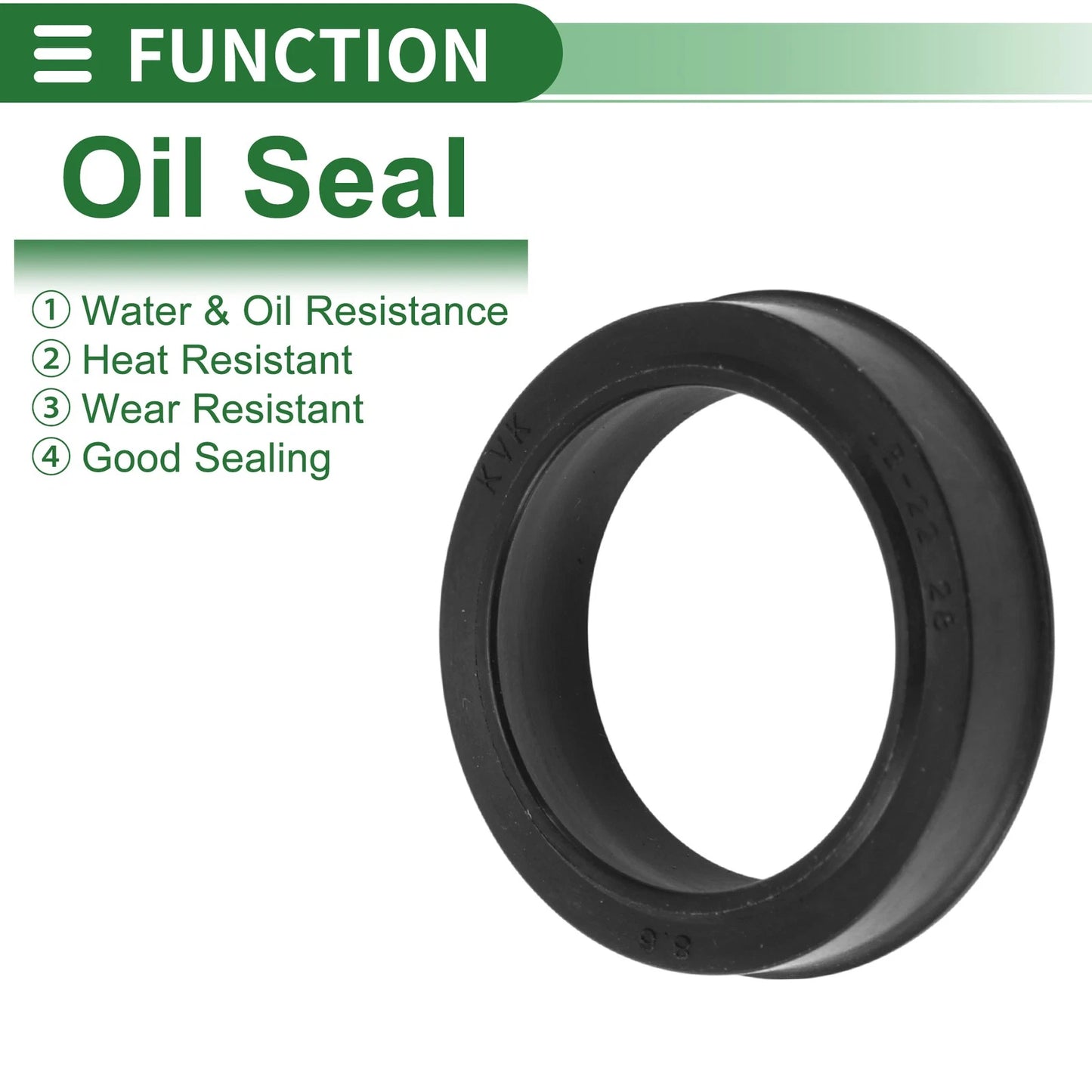 Oil Seal 22x28x6mm Seal Ring Rotary Shaft Seal NBR Rubber Black 5 x for Make