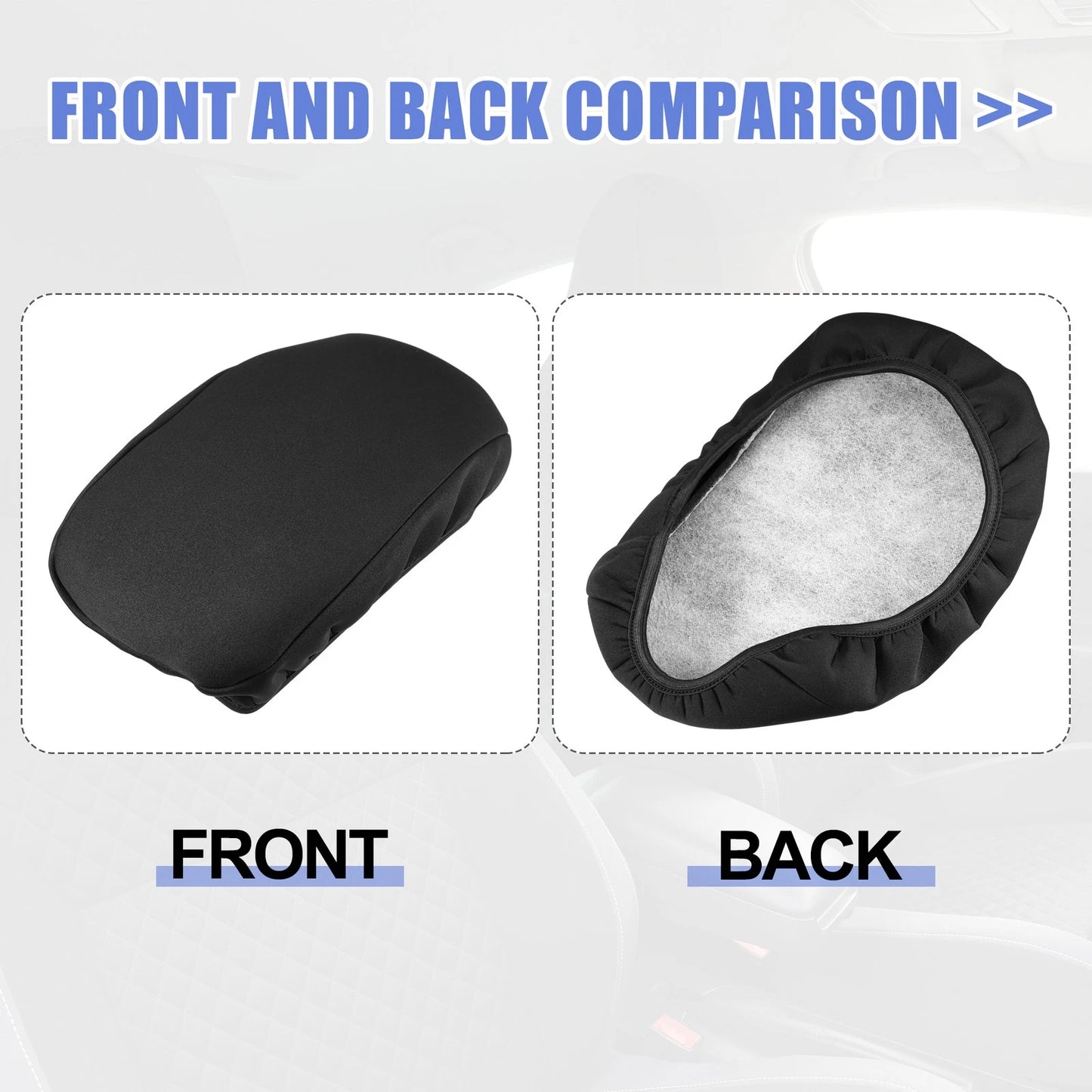 Car Center Console Armrest Cover Black for Chevrolet Equinox (2018-2023)