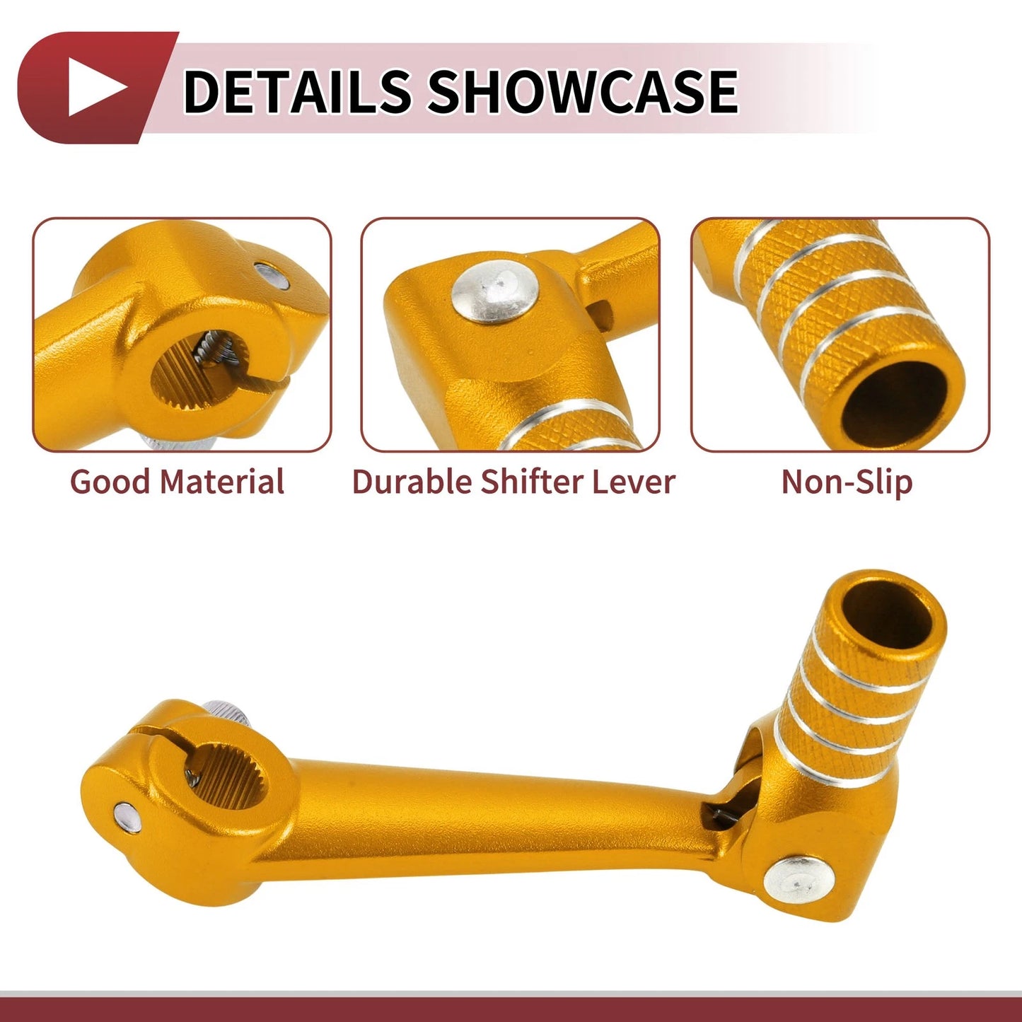 Folding Gear Shifter Lever / 1 Pcs / Motorcycle for Bosuer M5 Gold Tone