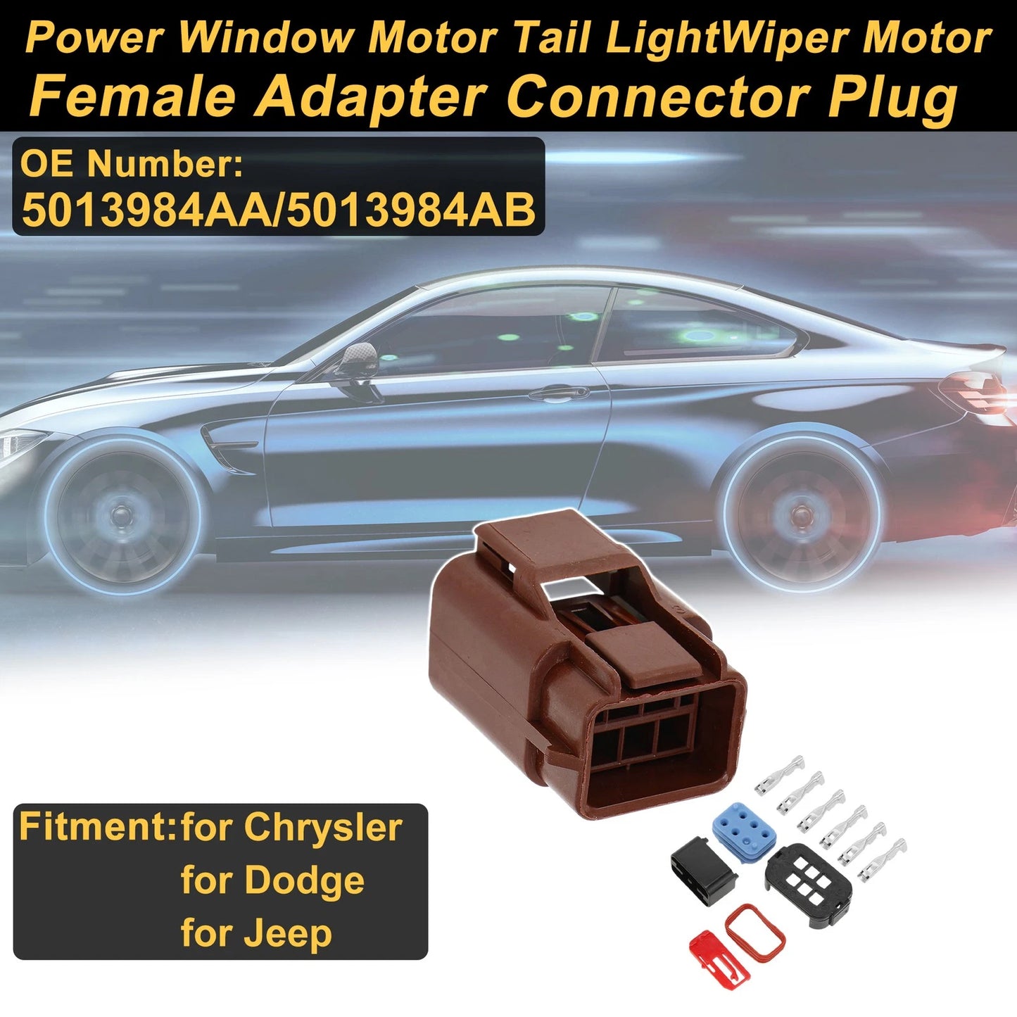 Power Window Motor & Wiper Motor Connector Plug for Chrysler