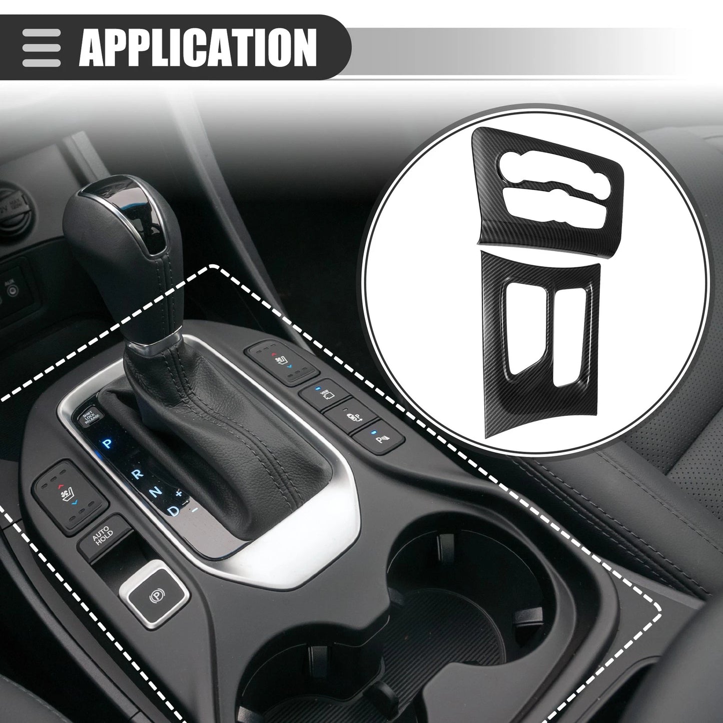 Carbon Fiber Central Gear Shift A/C Panel Trim for Dodge Charger (2015 - 2022)