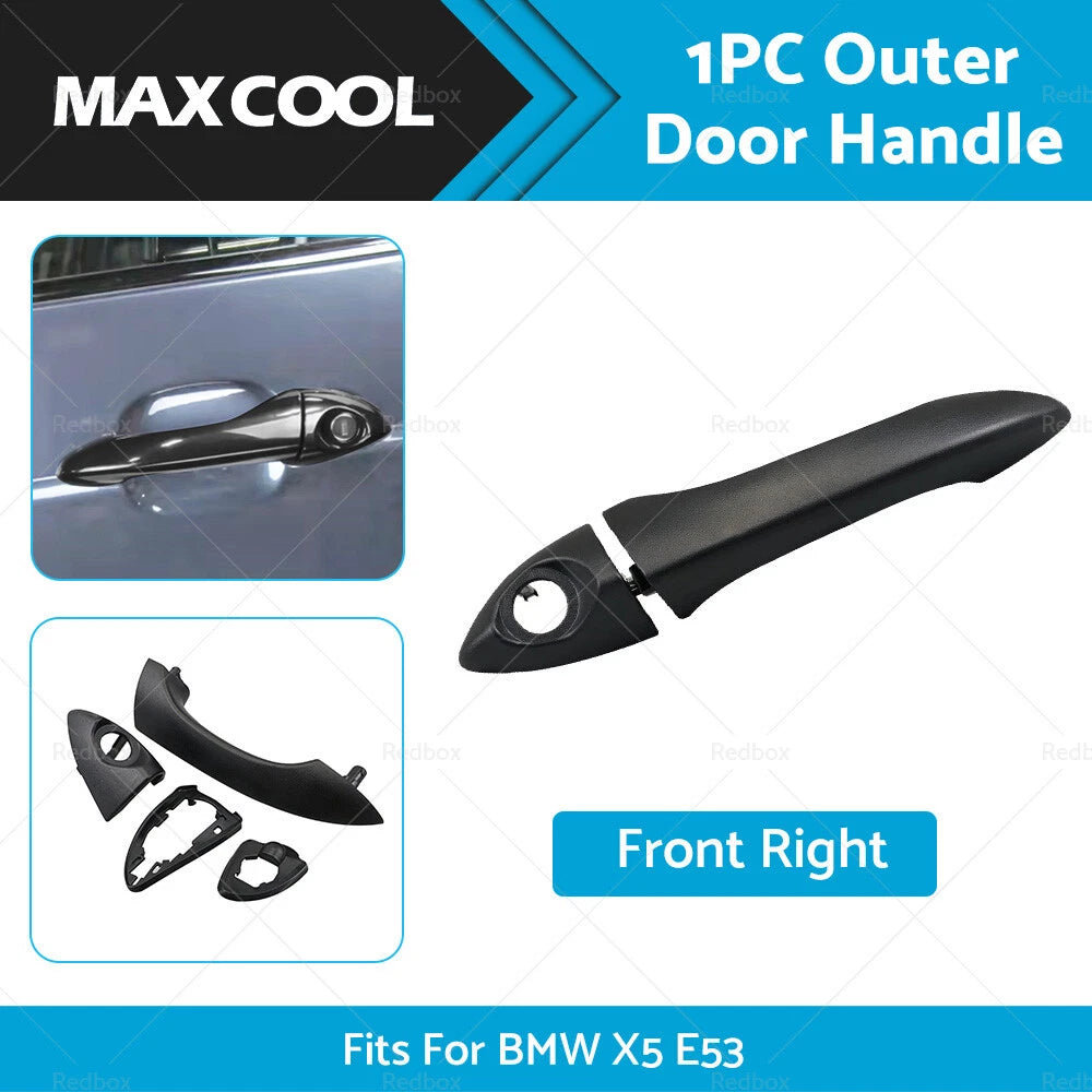 Outer Door Handle for BMW X5 E53 2000-2006 Right Side RHD Black