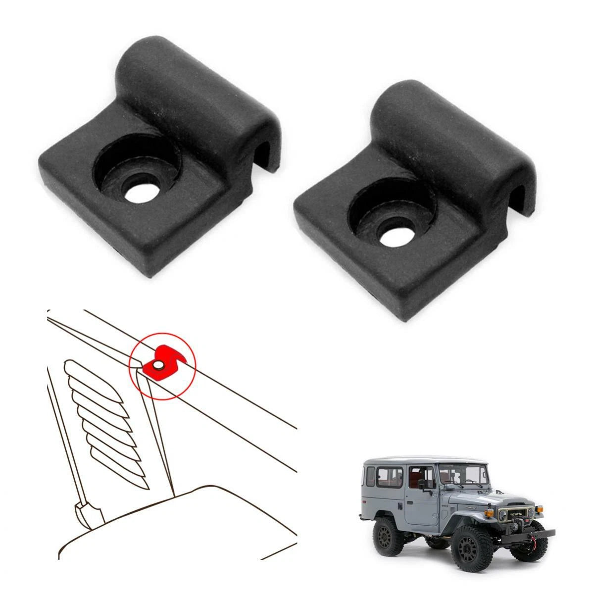Bonnet Hood Cushion Rubber Molding Pad Fits 1980-84 Toyota Landcruiser FJ40 HJ47