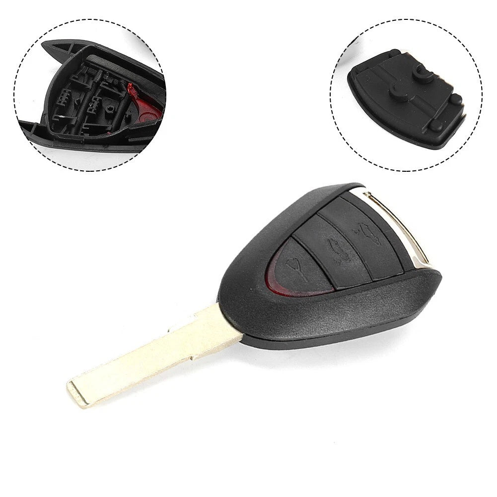3 x Remote Key Fob Case Shell Blade for Porsche Cayman