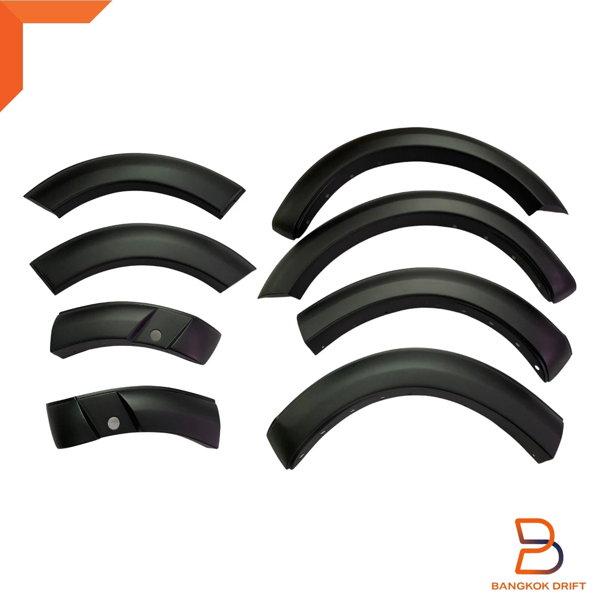 8PC Matte Black Fender Flares for Ford Everest Platinum (2022-2023)