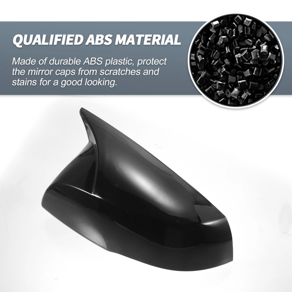 Rearview Mirror Cover Overlay Gloss Black for Toyota RAV4 (2019-2022)
