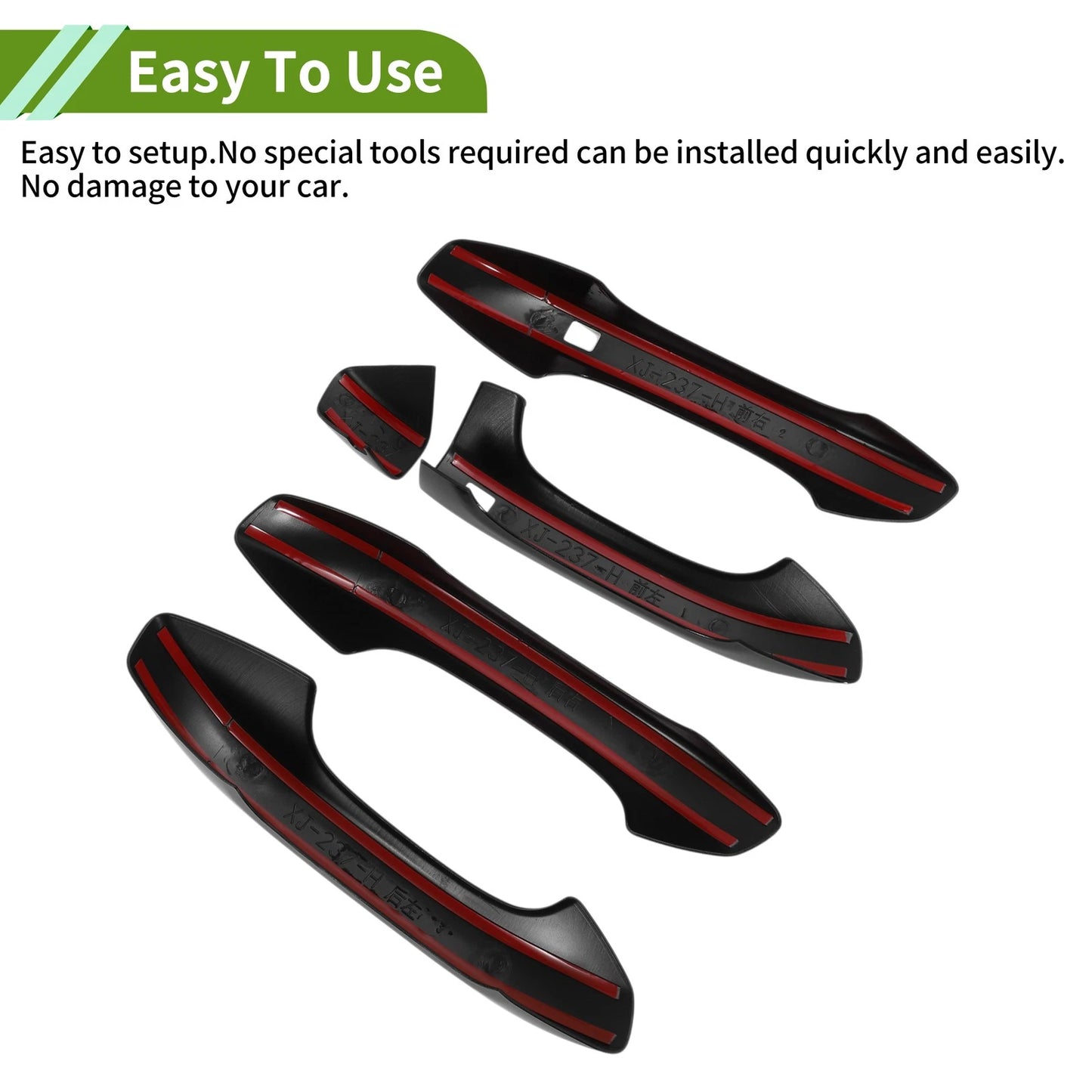 Exterior Door Handle Cover Trim for Kia K5 LX LXS (2020-2025) Gloss Black 1 Set