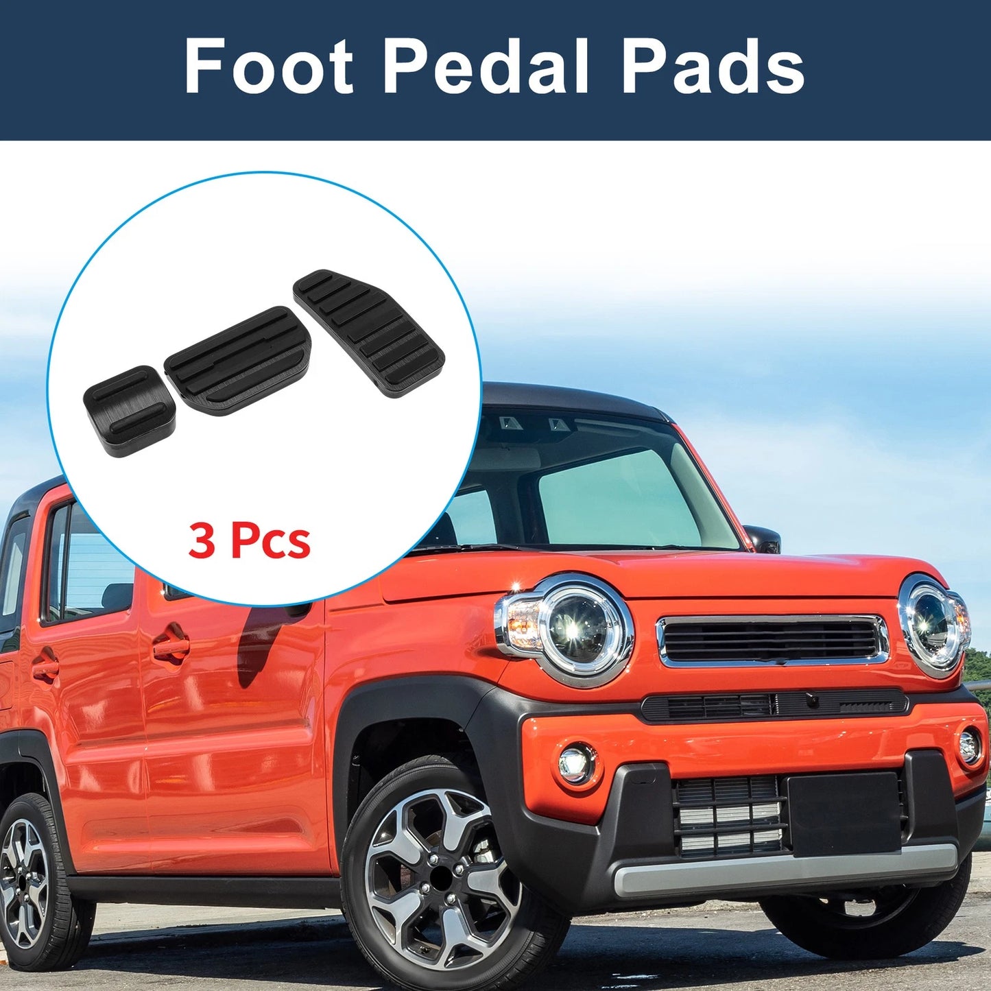 3 x Automatic Foot Accelerator Pedal Covers for Suzuki Hustler (2014-2023)