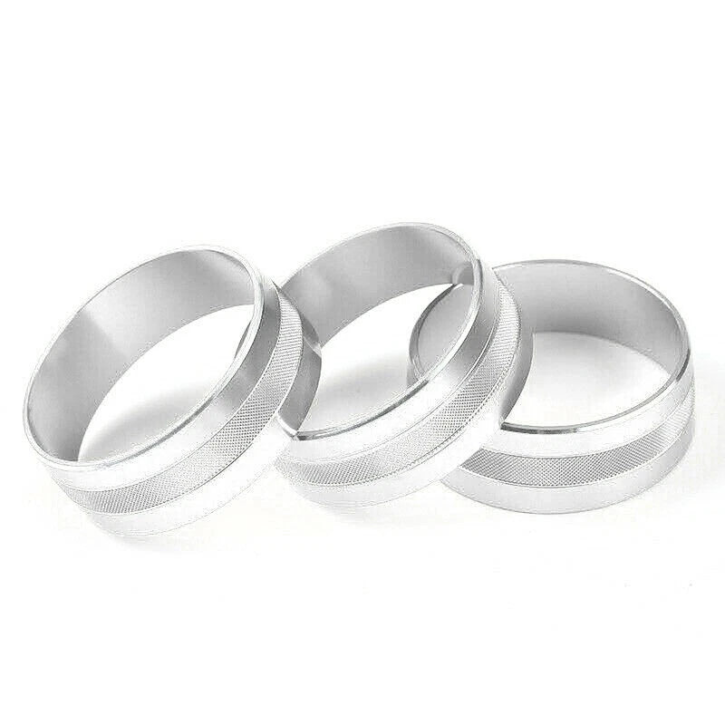 3 x Air Conditioning Button Cover Rings for Jeep Wrangler JK (2011-2018)