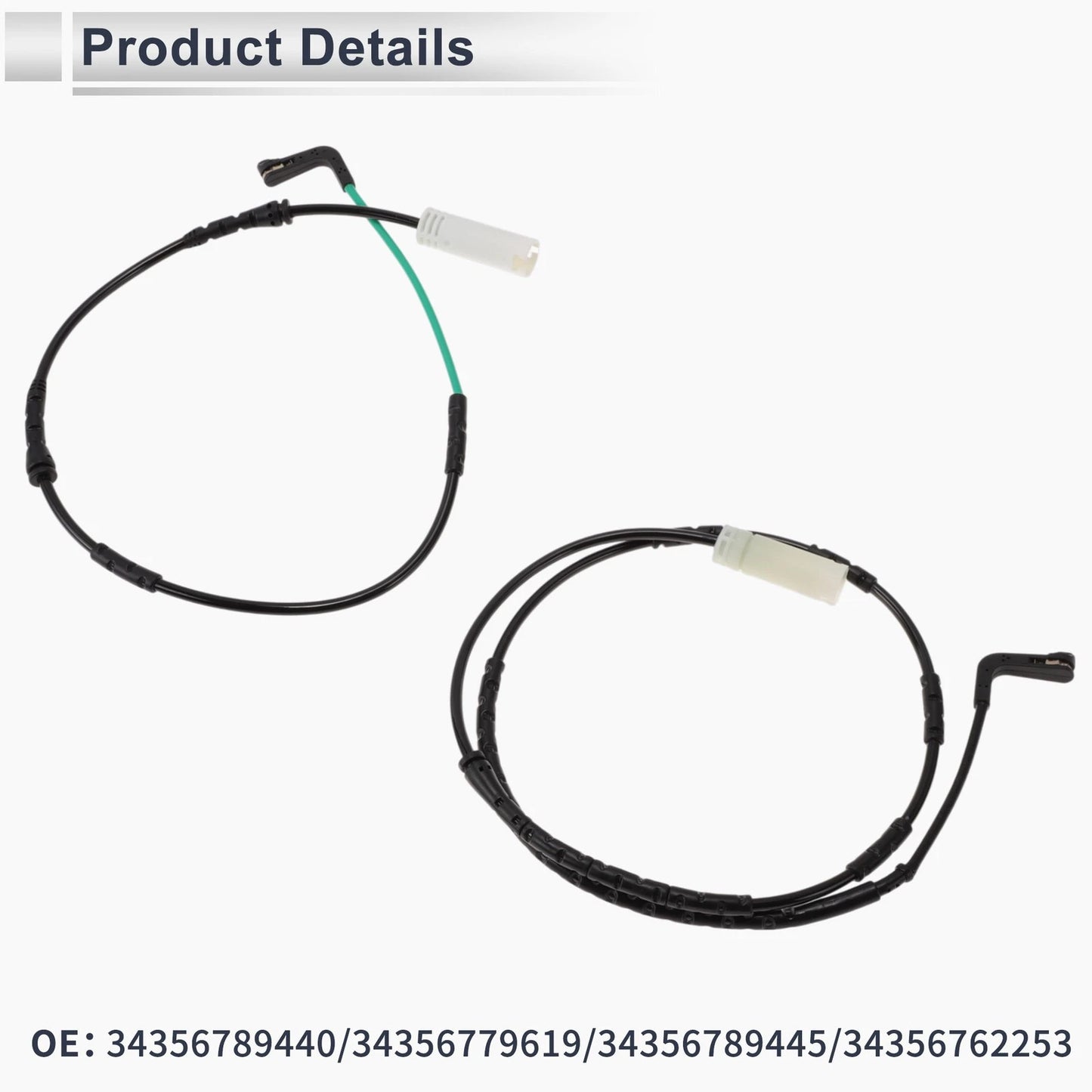 Front Rear Wheel Brake Pad Wear Sensor for BMW 128i 135i (2008 - 2010)