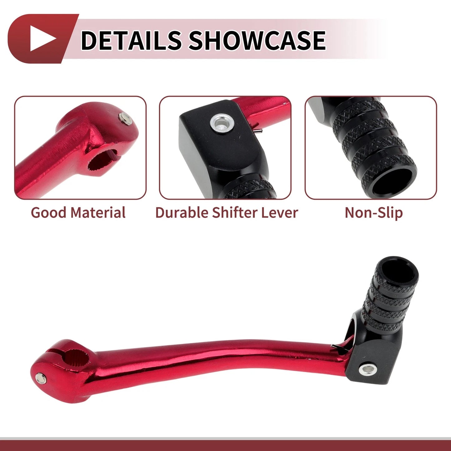 Folding Shifter Lever for Honda CRF50 Red and Black