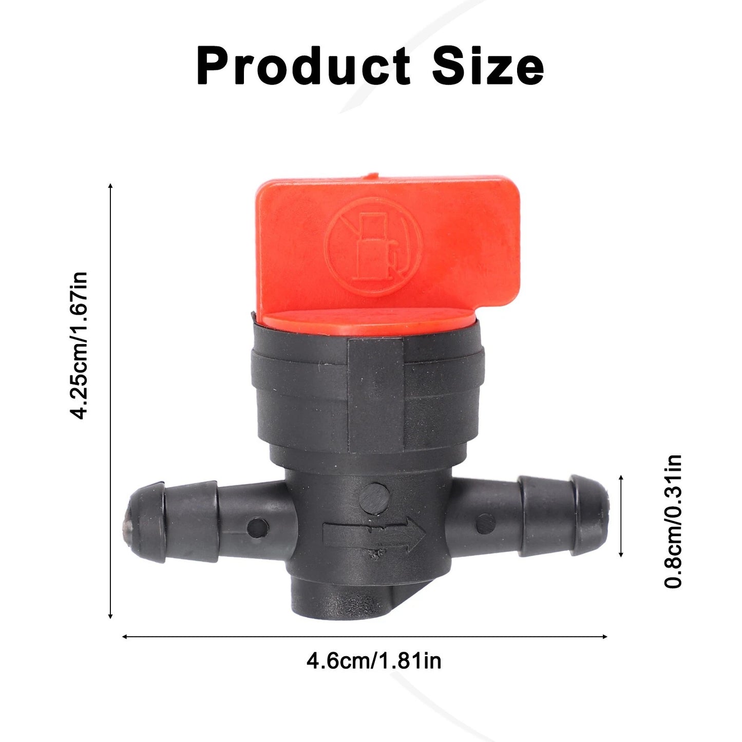 8mm In-Line Petrol On-Off Fuel Tap Switch Valve for Motorcycle Bike ATV
