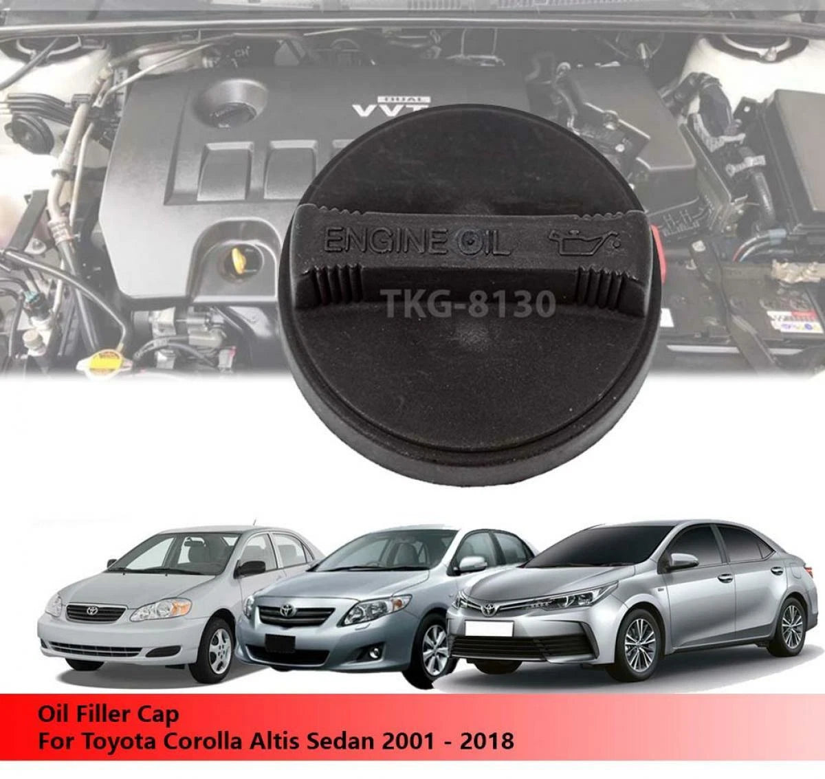 Oil Filler Cap for Toyota Corolla Altis Sedan (2001-2018)
