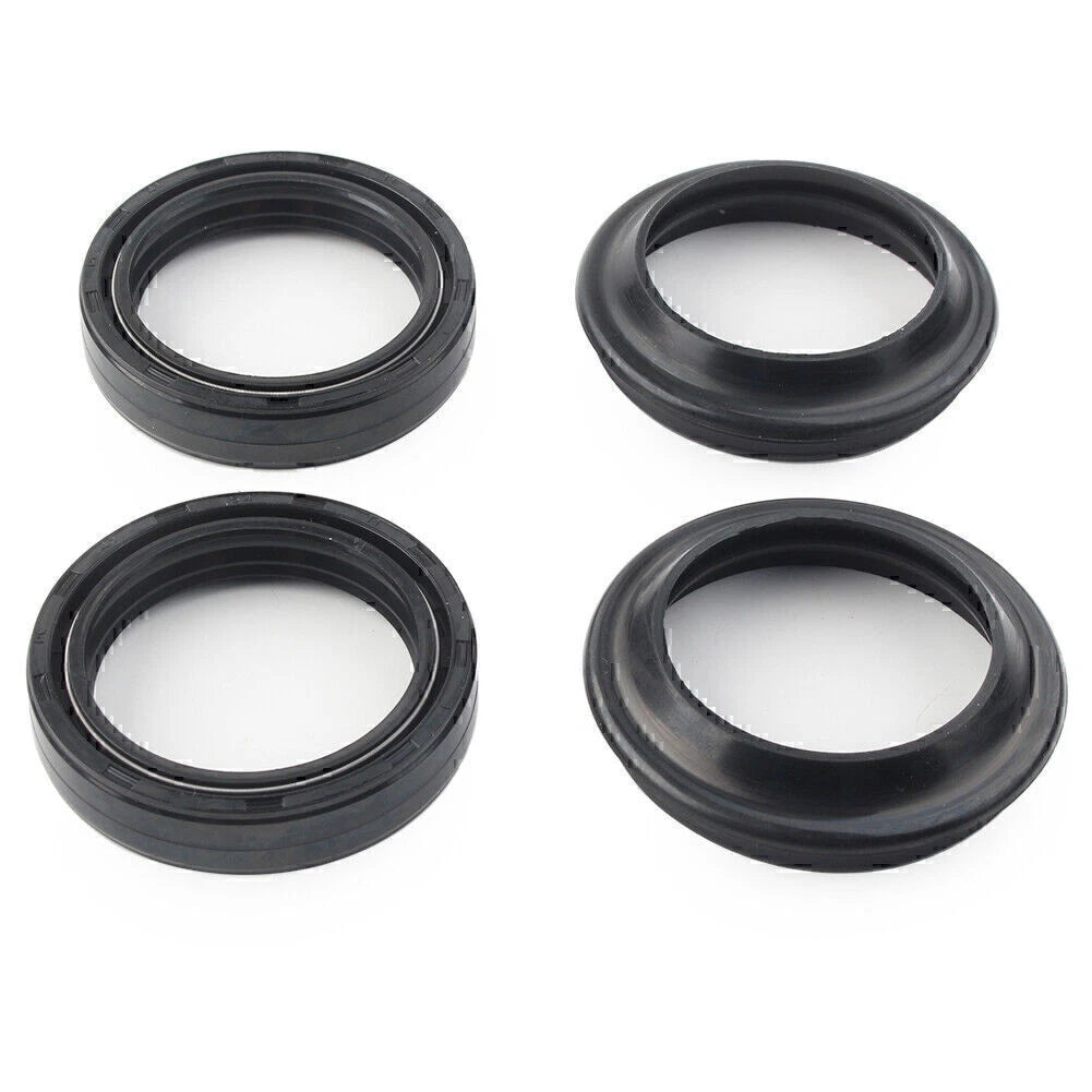 4 Pcs Black Front Fork Damper Shock Absorber Seals for Motorcycle