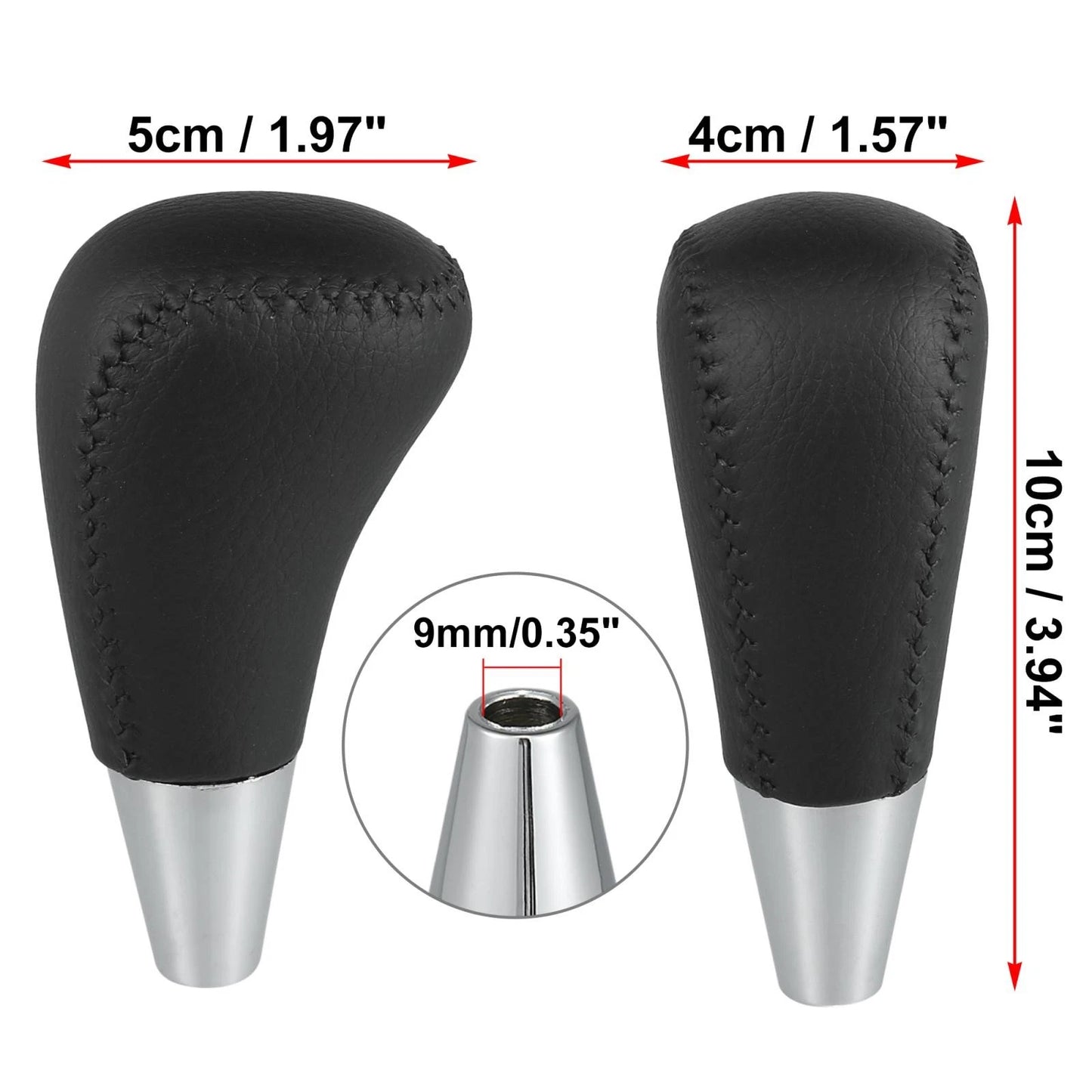 Gear Shift Knob Black Faux Leather for Toyota/Lexus