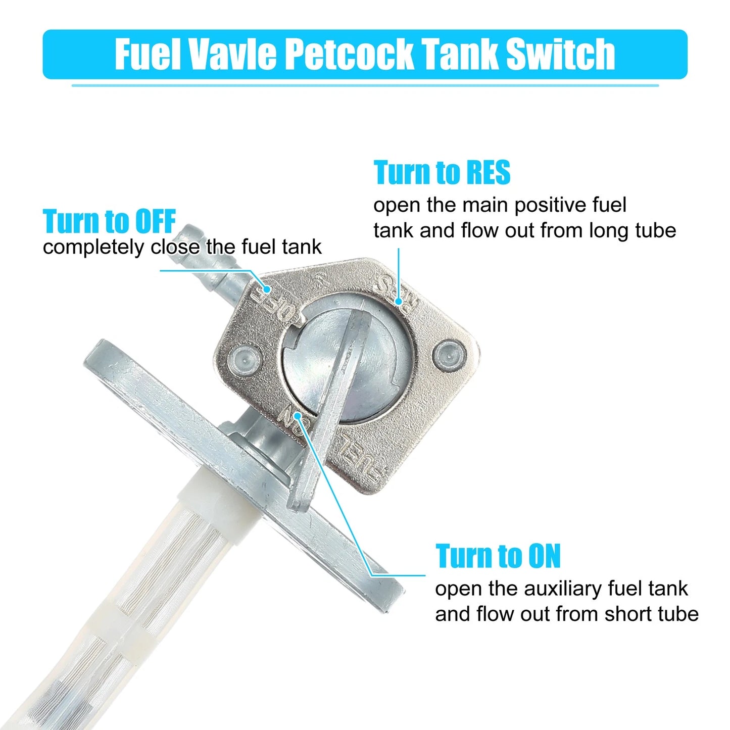 Motorcycle Fuel Valve Petcock Gas Tank Switch for Honda CRF50F (2004–2014)