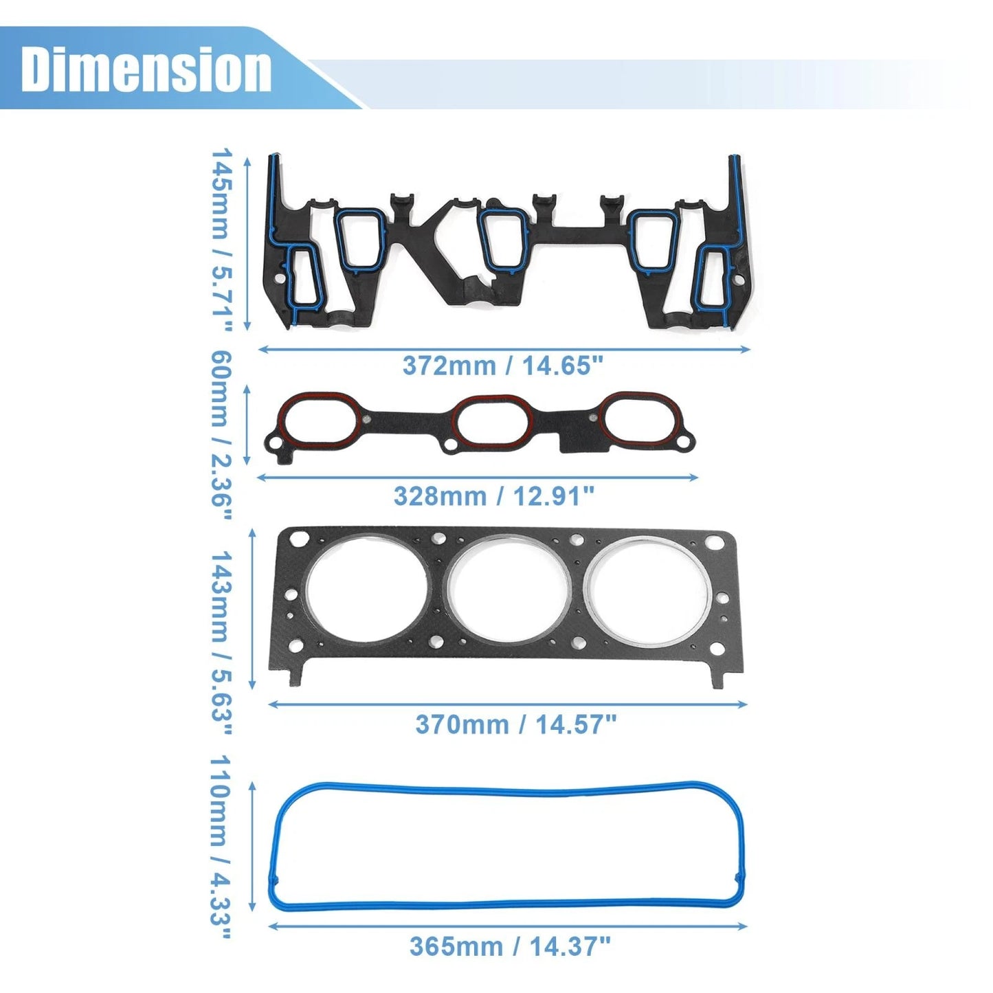 2 x 3.1L Cylinder Head Gasket Set for Pontiac Buick Chevy