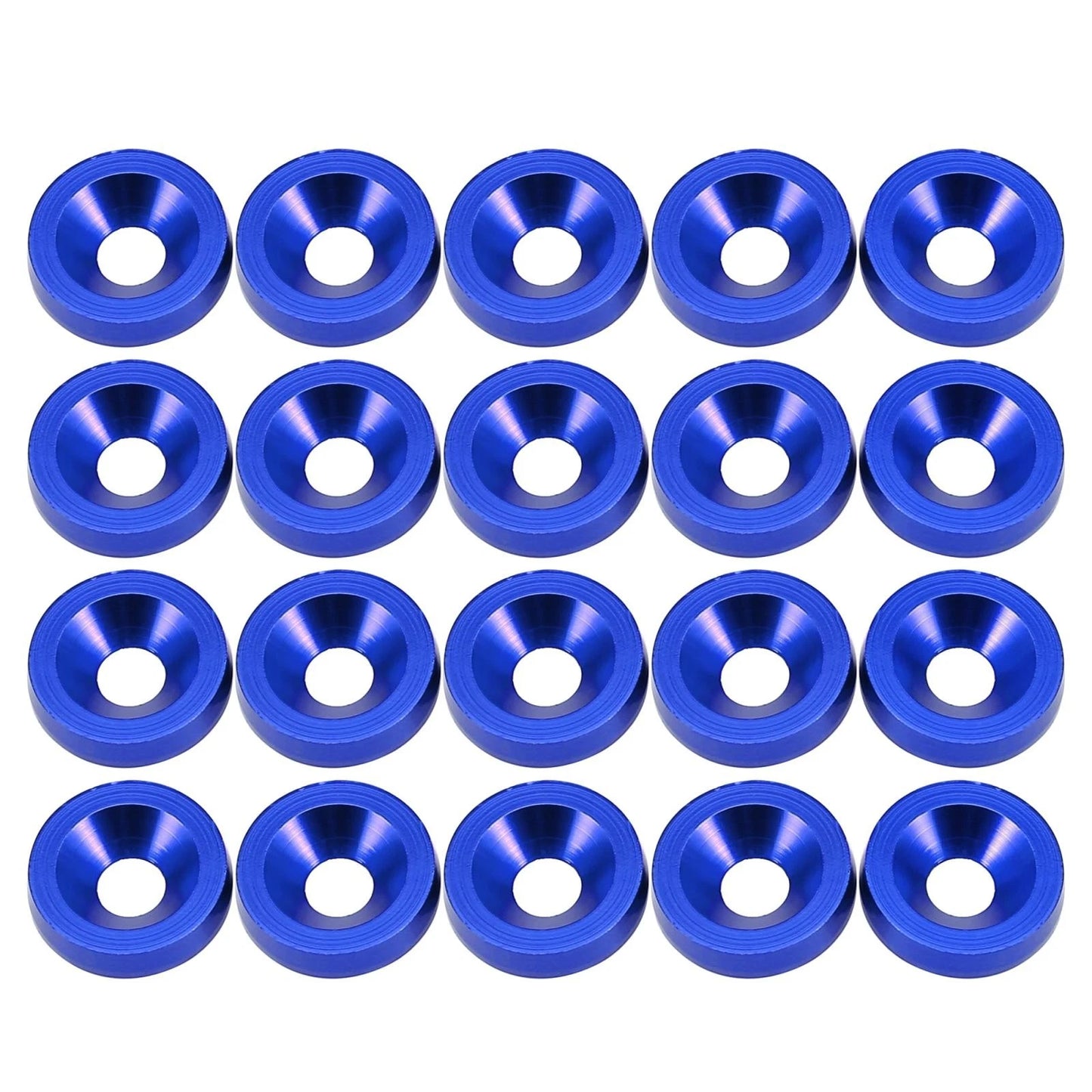 20 x Car Motorcycle Blue M6 Fender Bumper Washer Bolt Engine Bay Fastener
