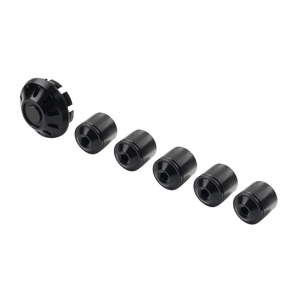 Black Front Hubcap Screw Wheel Cover for Vespa Primavera/Sprint 150 (13-21)