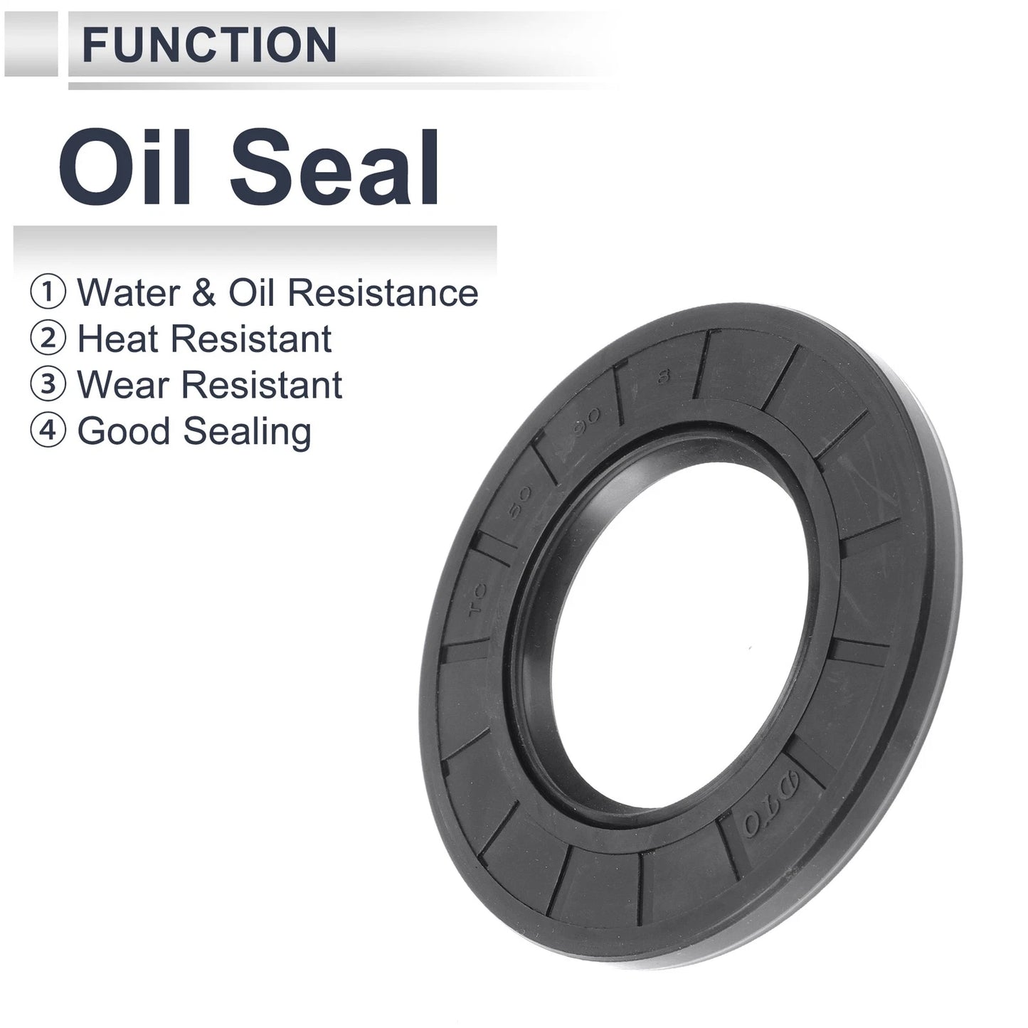 Oil Seal / 50x90x8mm / Seal Ring Rotary Shaft Seal (Nitrile Rubber) 5 Pcs