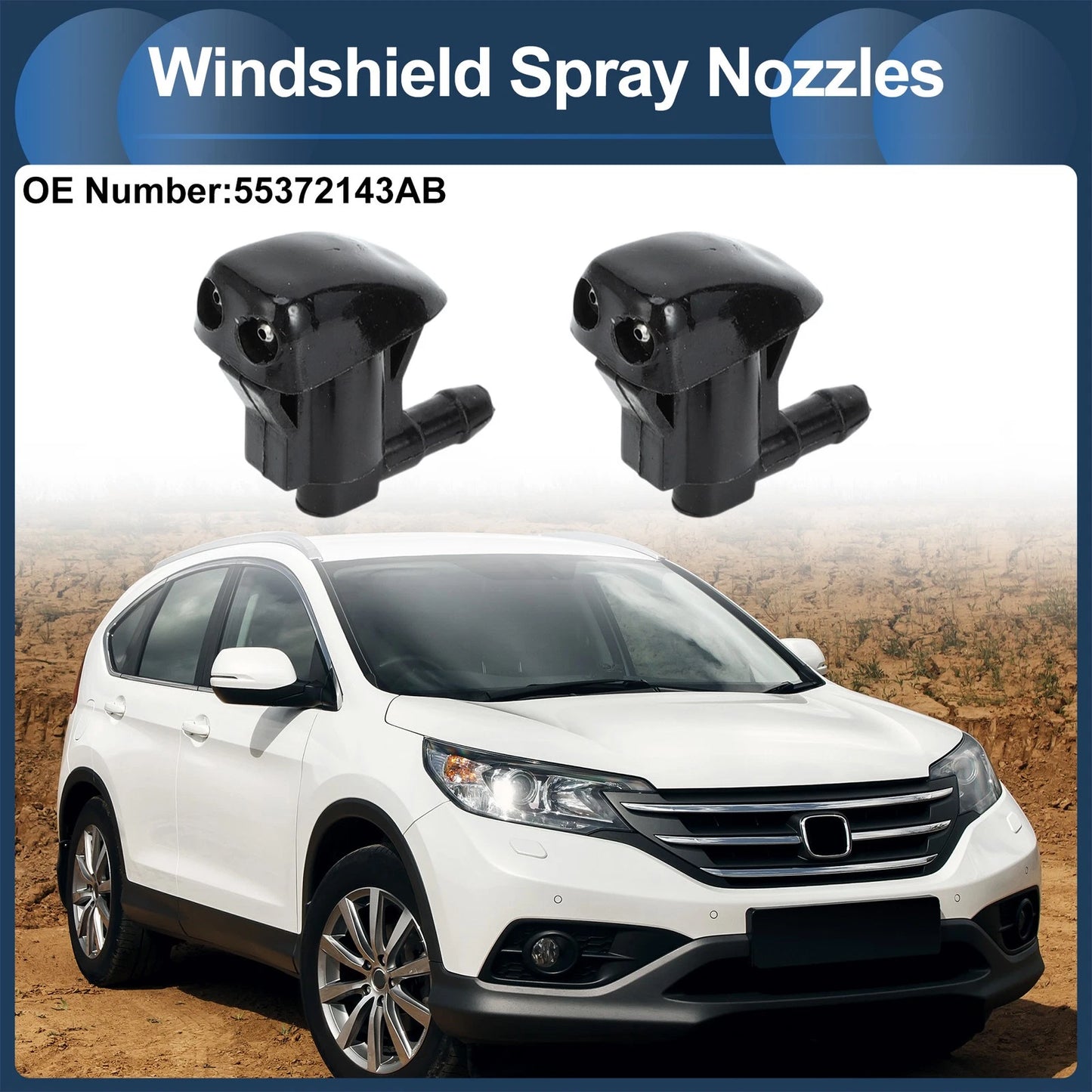 1 x Windshield Washer Nozzle with Hose Connector for Jeep