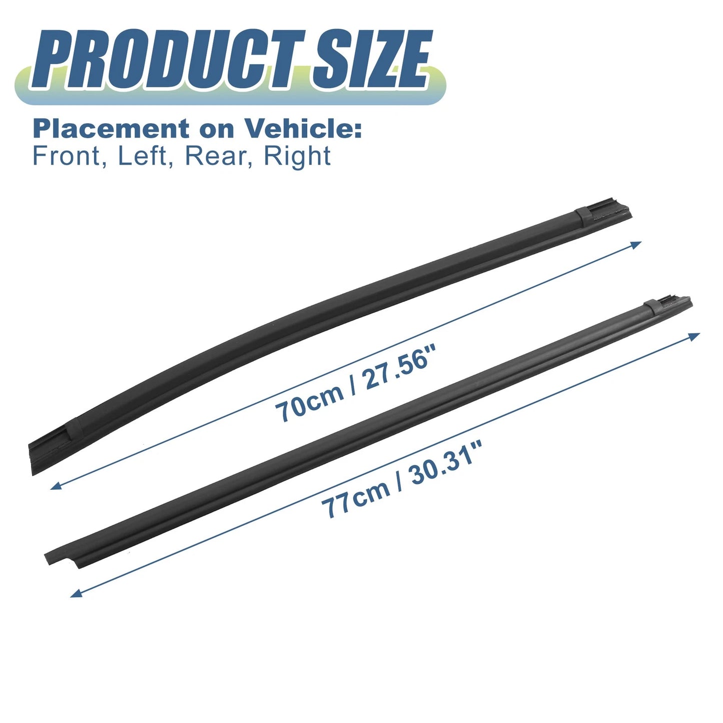 4pcs Window Weatherstrip Door Seal Belt for Toyota Tacoma (2005–2015)
