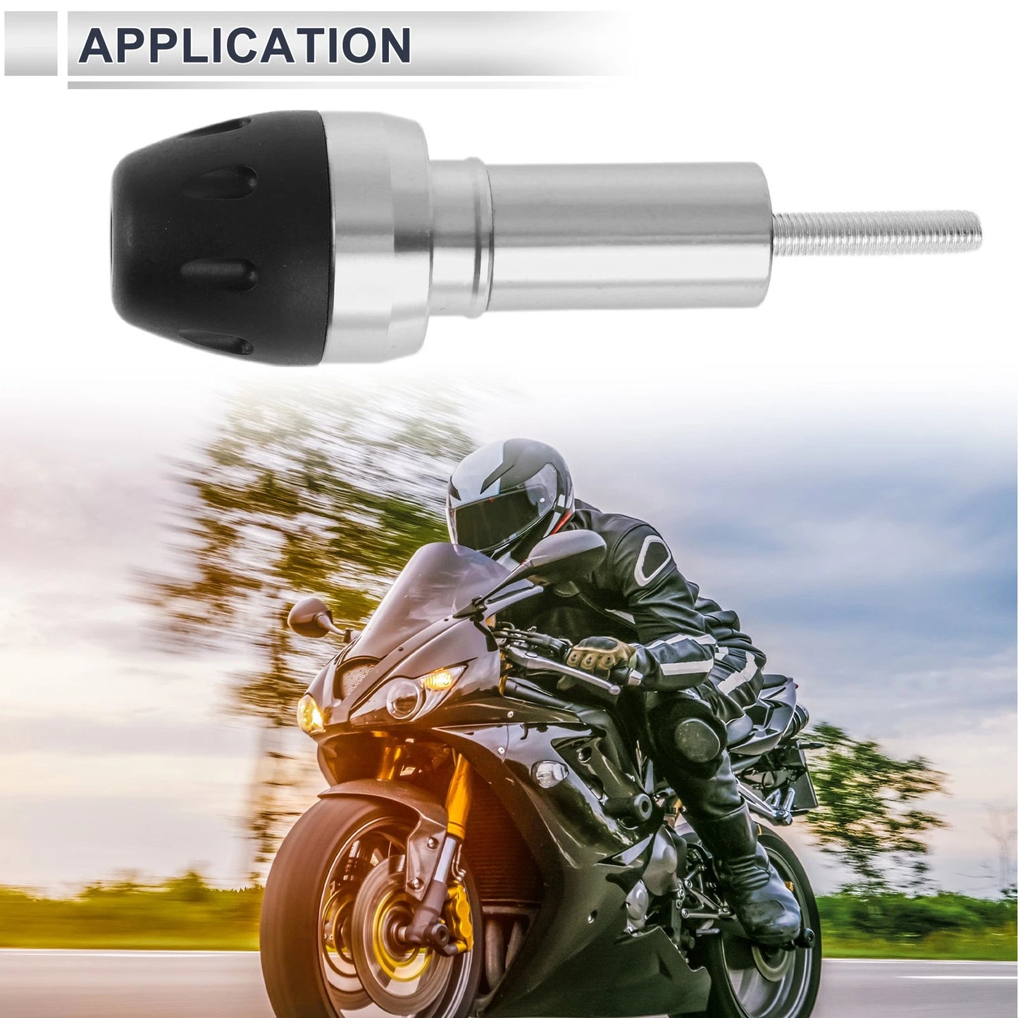 10mm Aluminum Alloy Plastic Motorcycle Slider Frame Bolt 1 Set
