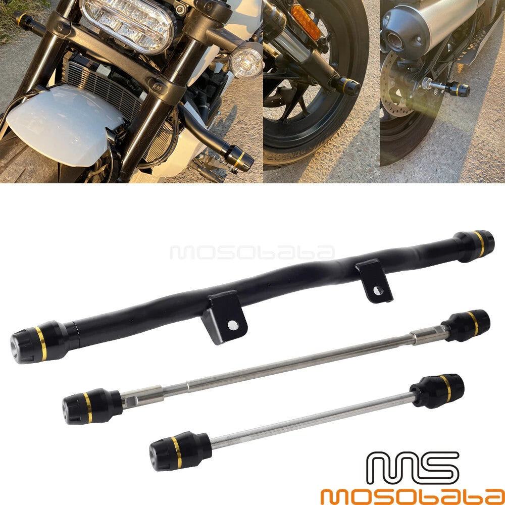 Highway Peg Crash Bar Axle Fork Slider for Harley Sportster (2004-2023)