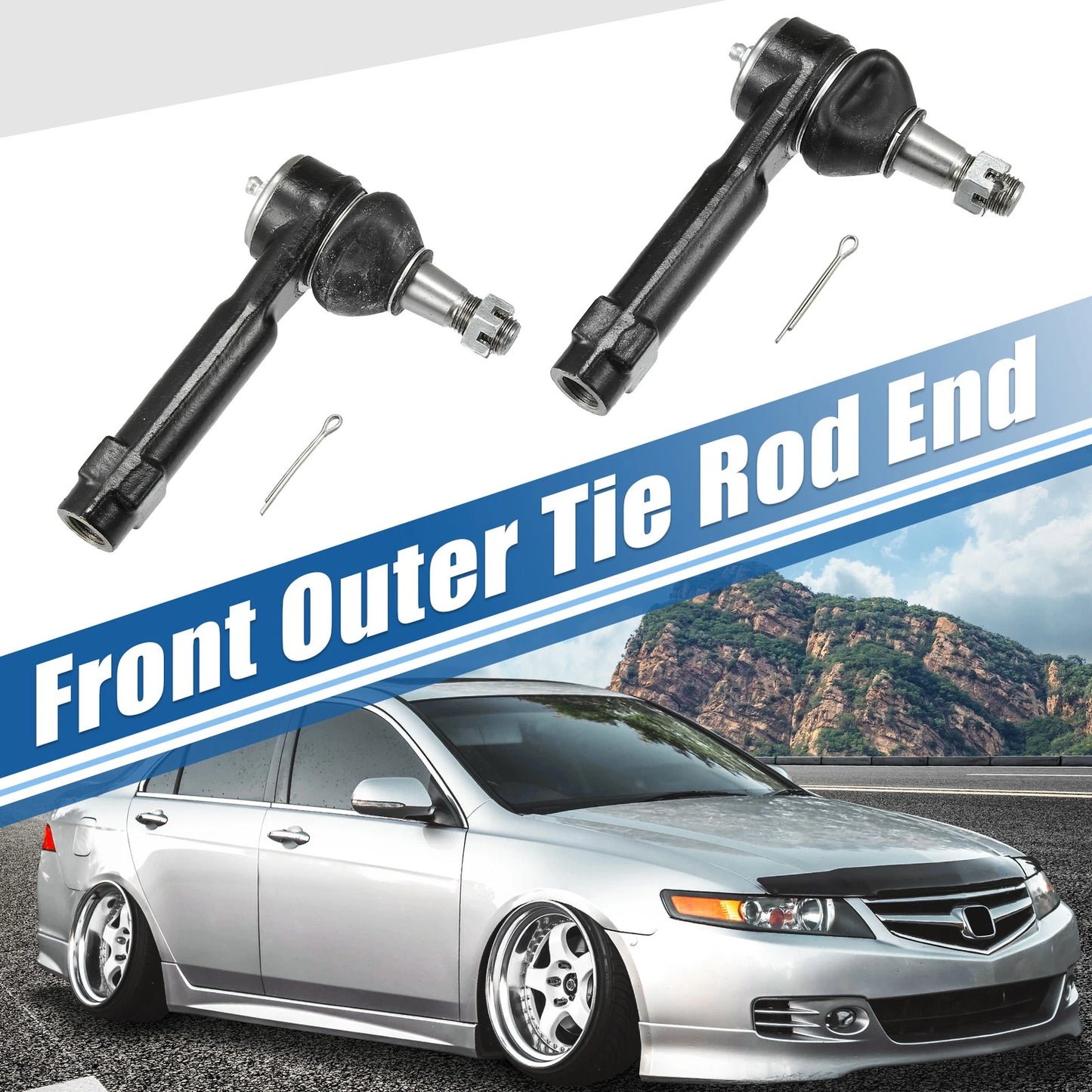 2 x Front Outer Tie Rod End Links for Ford Explorer, Mercury Mountaineer (98-03)
