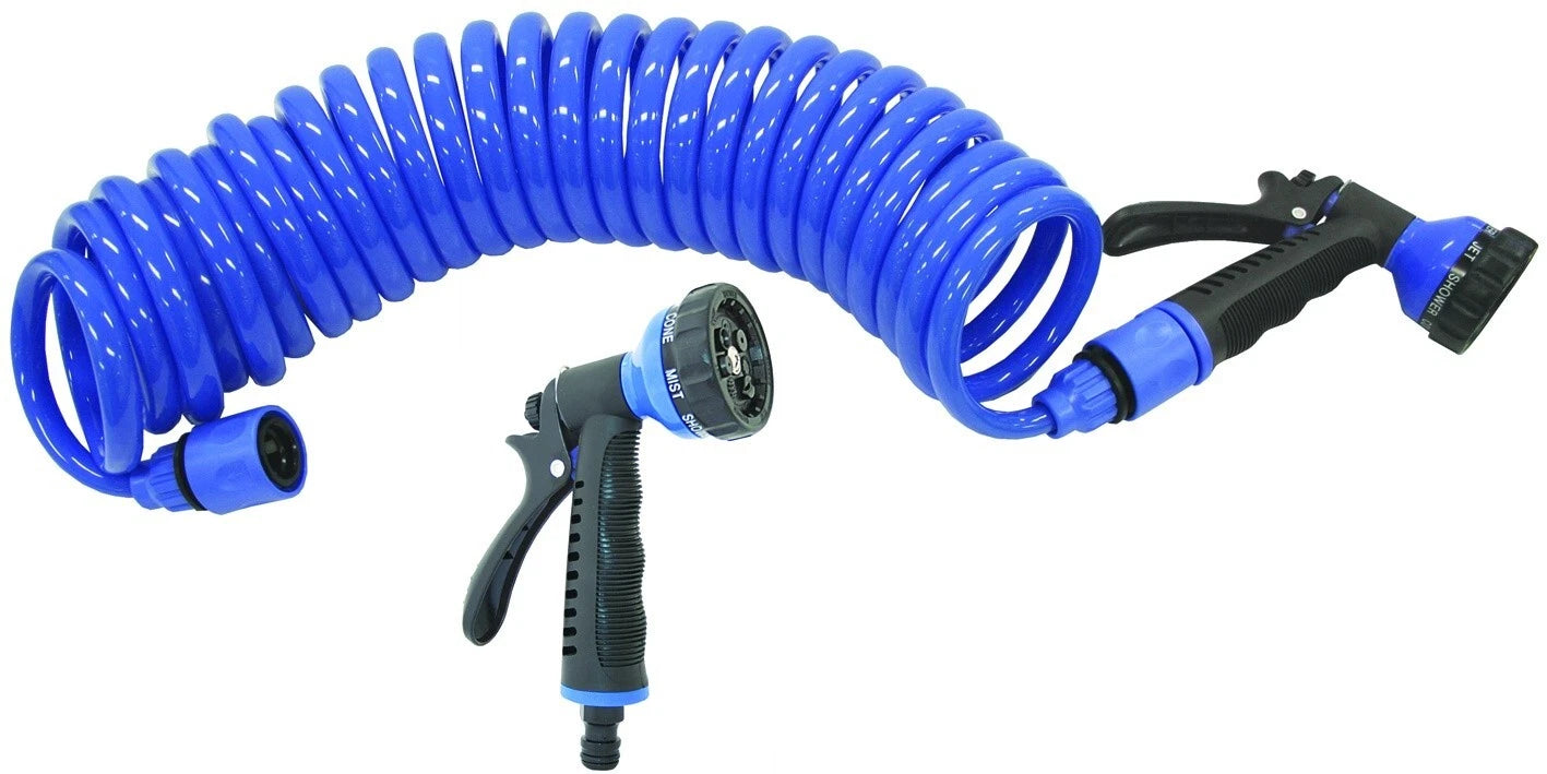 Deck Wash Hose for Boats/Caravan 4.5m Multi-Purpose Coil Hose