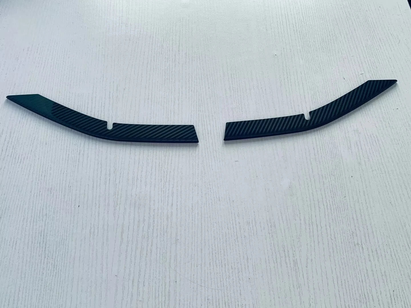 Front Upper Grilles Frame Cover Trim for Toyota Prius 2 x Steel Fiber (2023-2024)