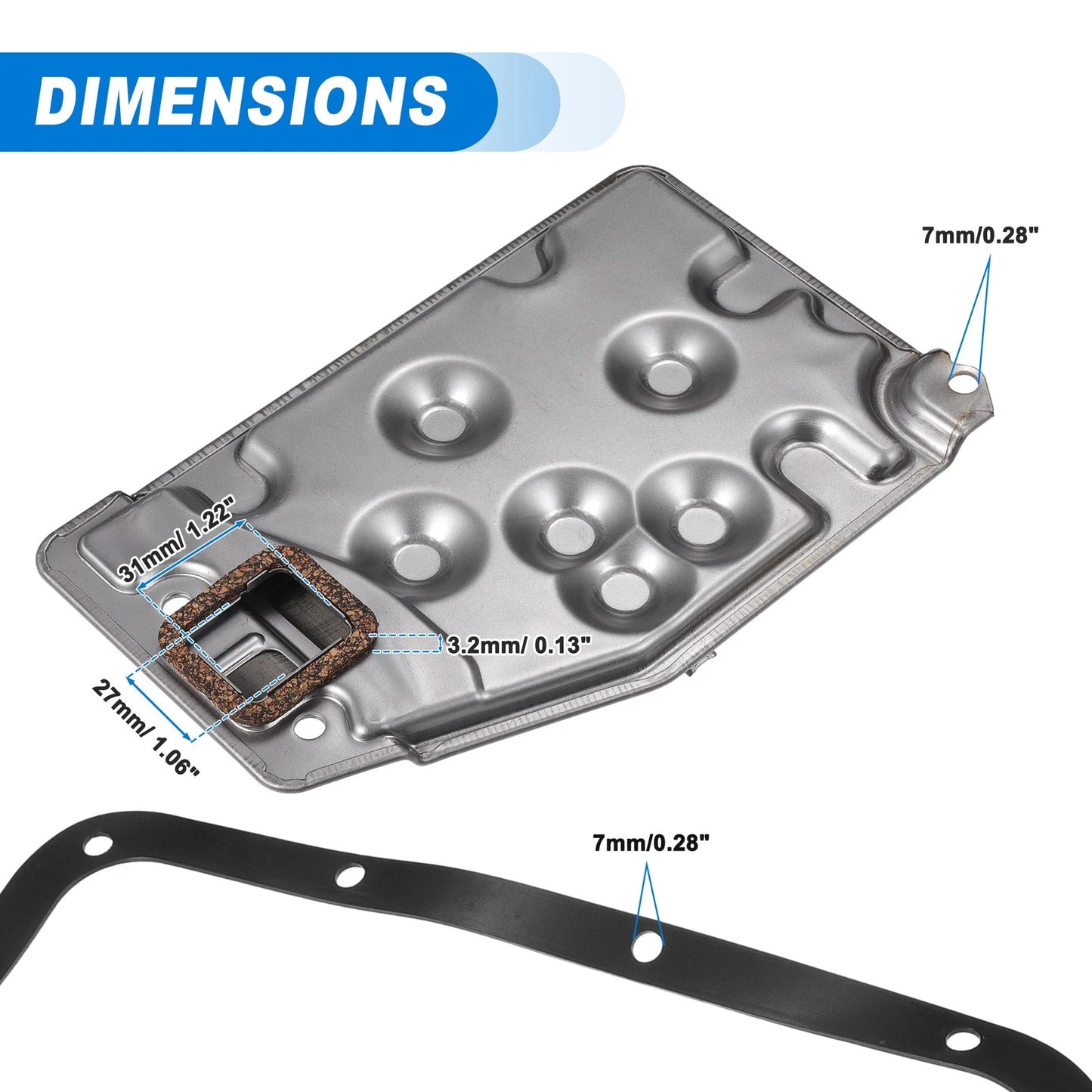 Transmission Fluid Filter Oil Pan for Toyota (A140E, A140L) (2000-2005)