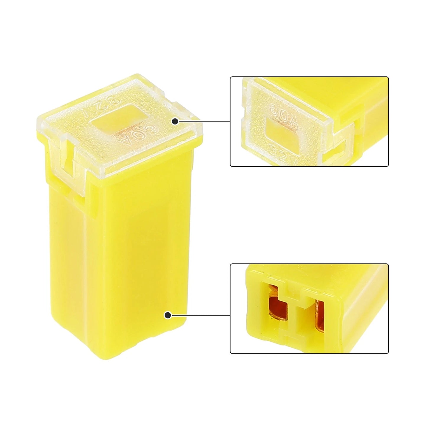 3 x 32V 60 Amp Mini Block Fuse for Trucks & Pickup Cars