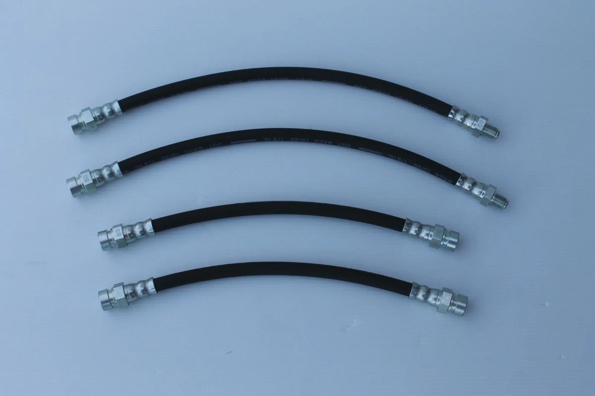 Brake Hose Set (4) for VW Beetle 1302cc Drum Brakes (8/71-12/72)