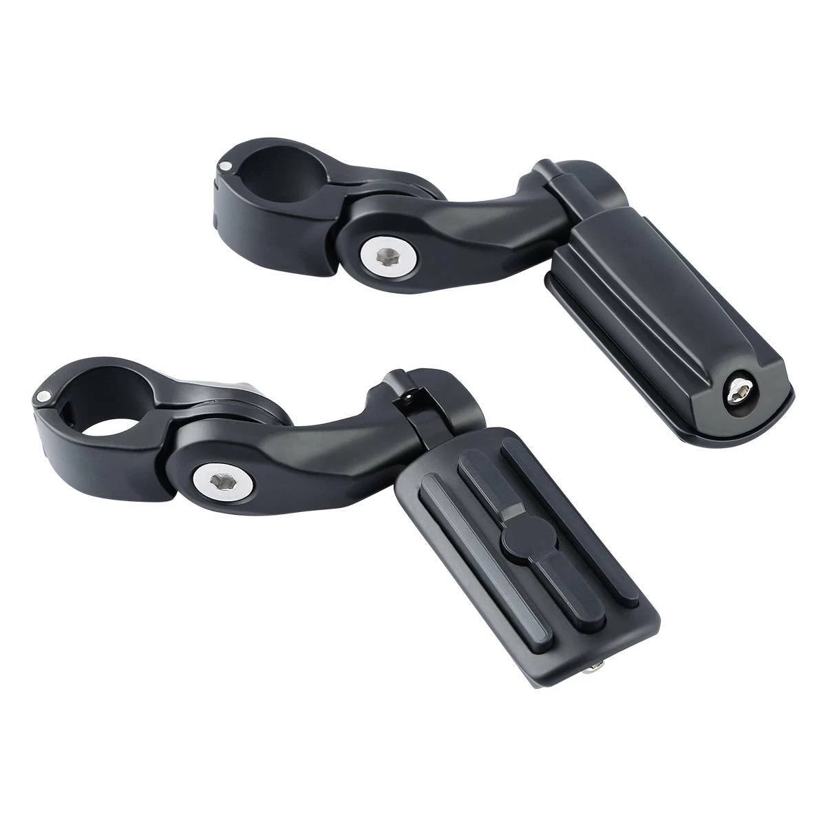 1-1/4" Matte Short Angled Highway Engine Guard Footpegs for Harley