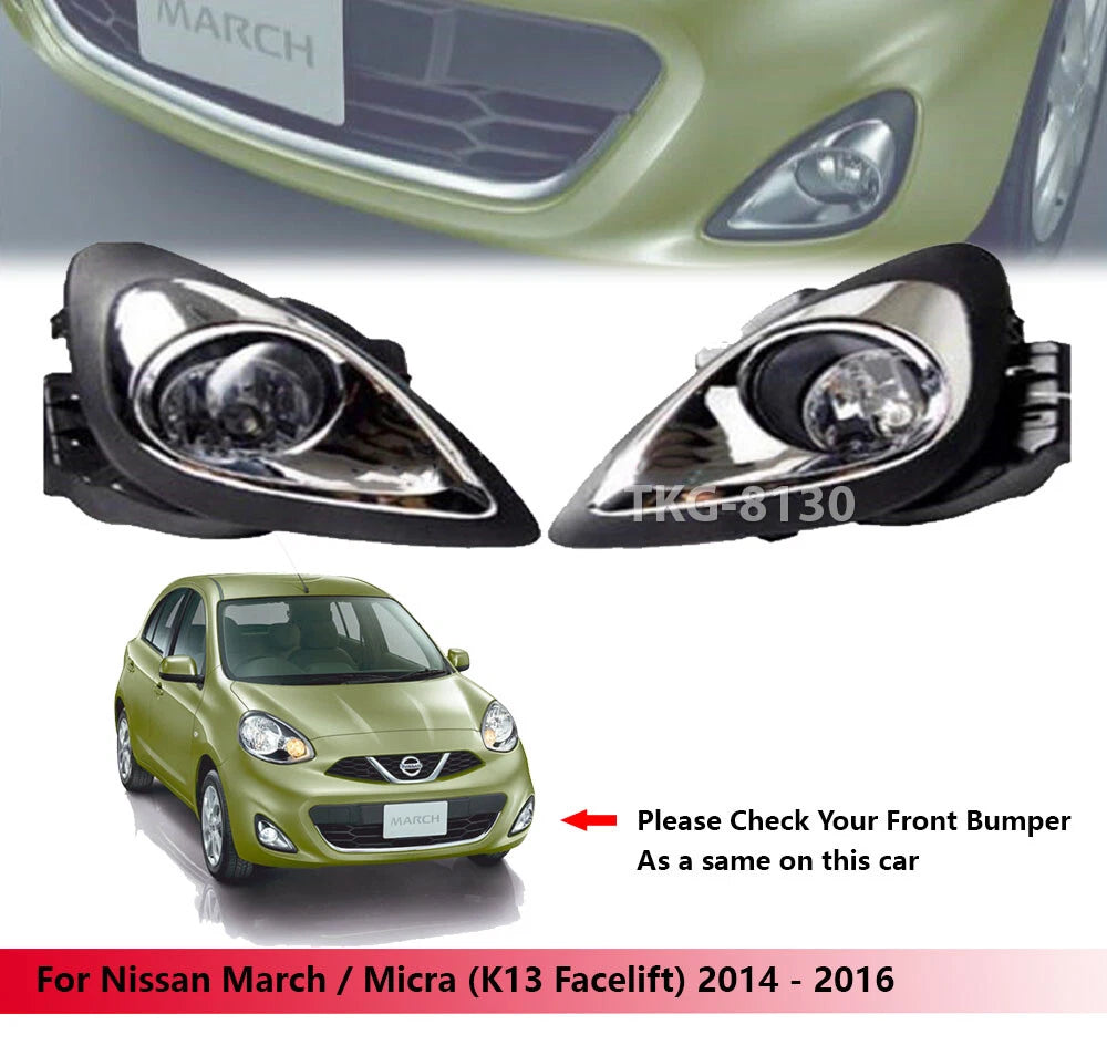 Fog Light Lamp Kit for Nissan March/Micra (K13 Facelift) (2014-2016)