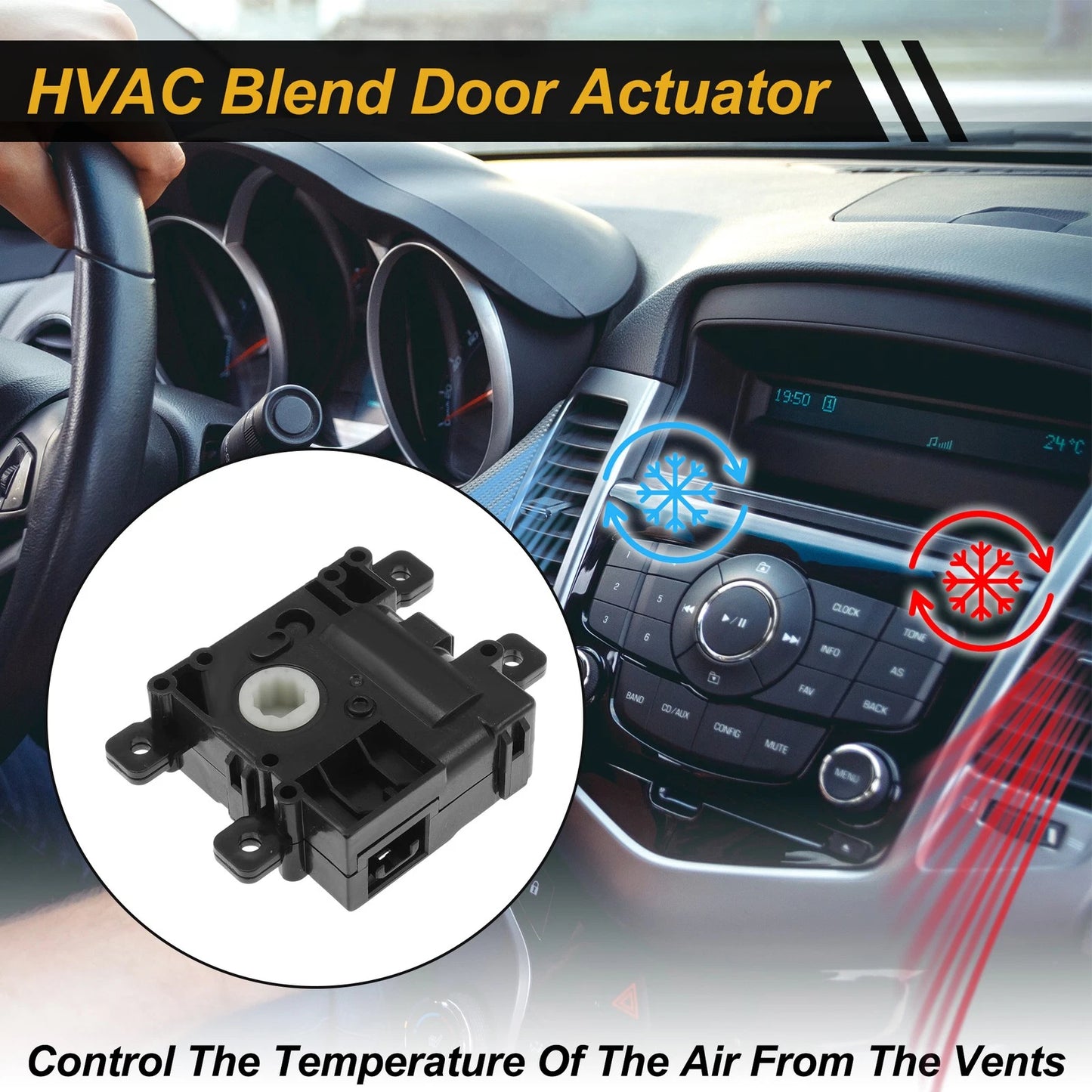 HVAC Heater Blend Door Actuator for Toyota Prius C (2012–2019)