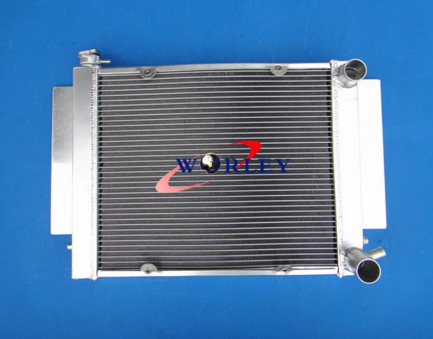 Aluminum Radiator & Fans for Mazda RX2 RX3 RX4 RX5 RX7 (1970-1985)