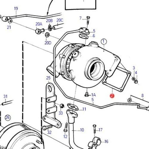 Turbo Gasket for Volvo Penta AD 31 41 AQ 40 41 MD42 Engine