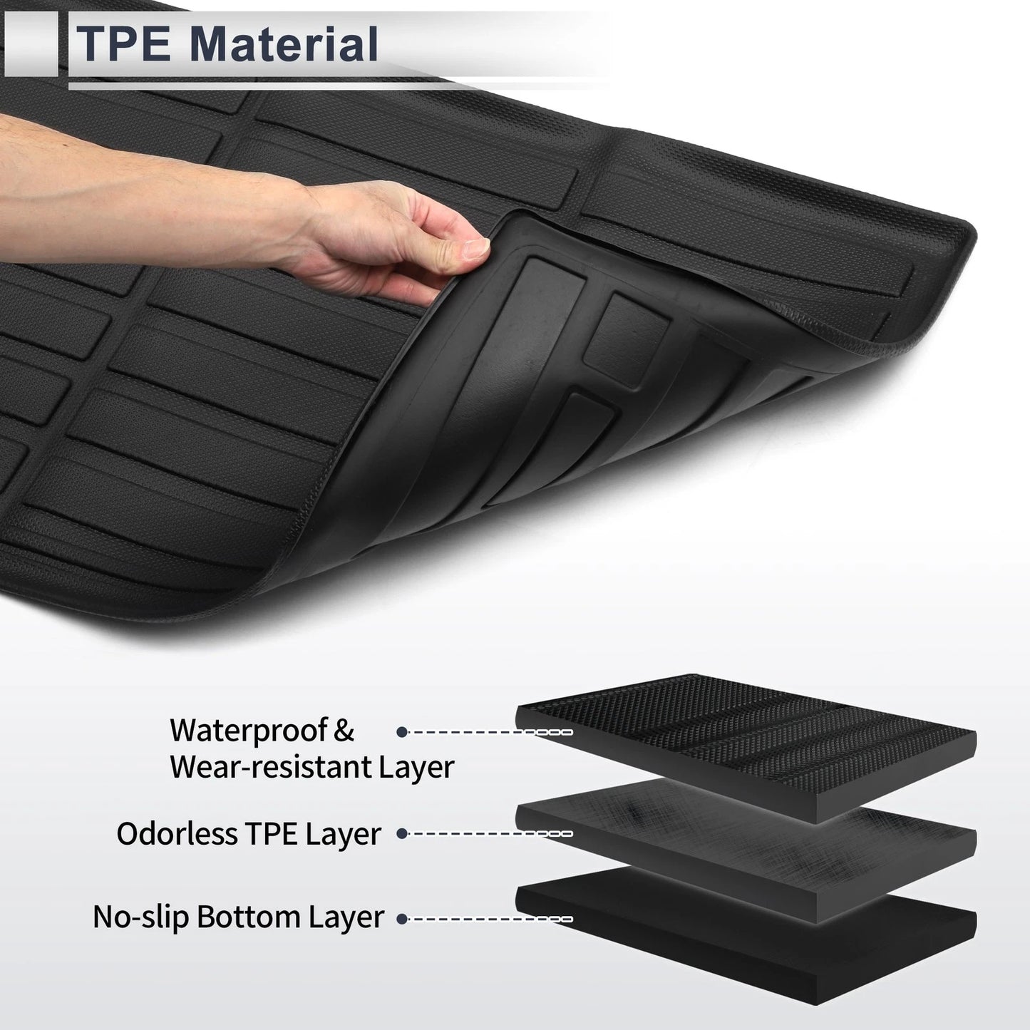Cargo Liner Rear Trunk Mat for Dodge Durango 7 Seats (2011-2024)