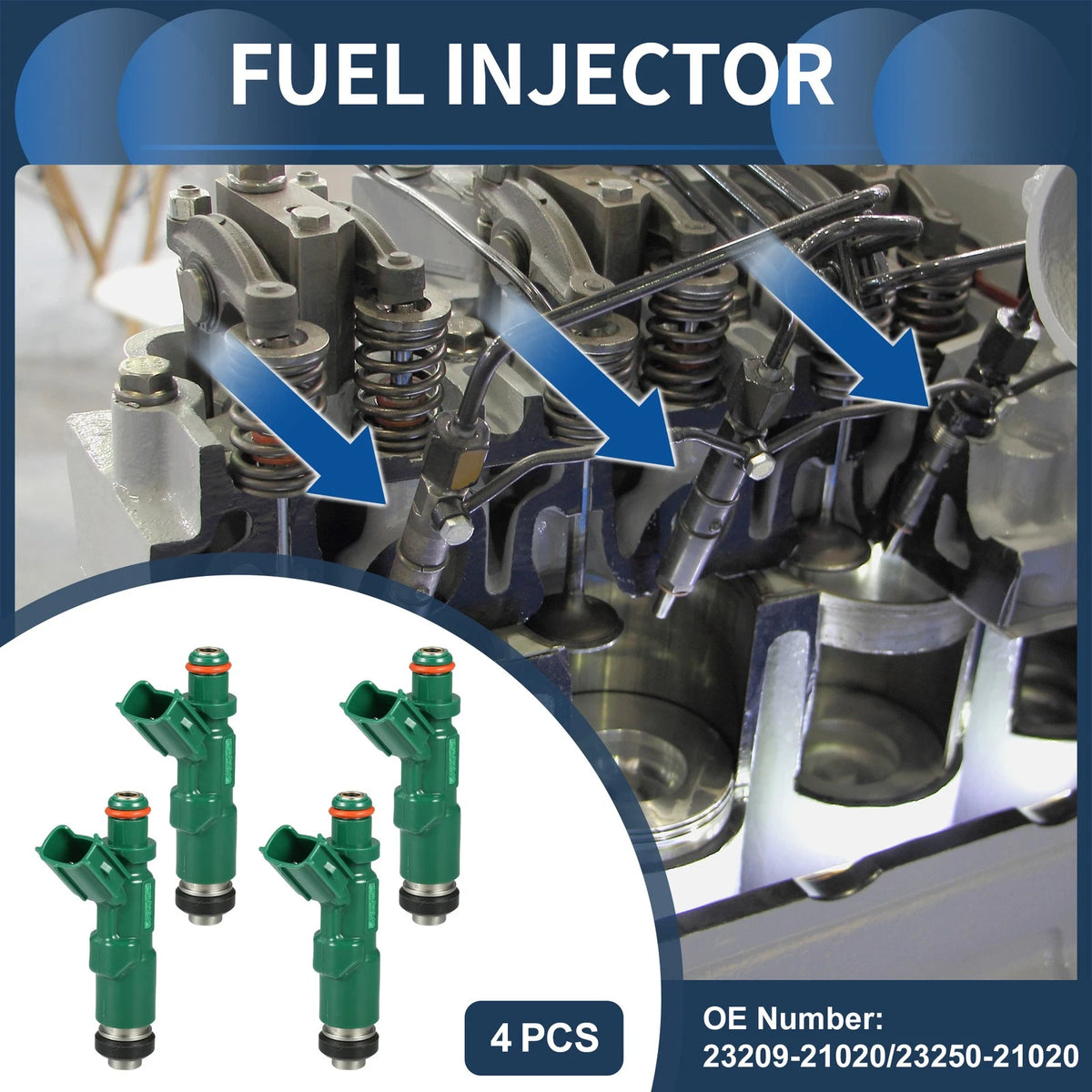Fuel Injector 4 x for TOYOTA Yaris Hatchback 1.5 (2001-2005)