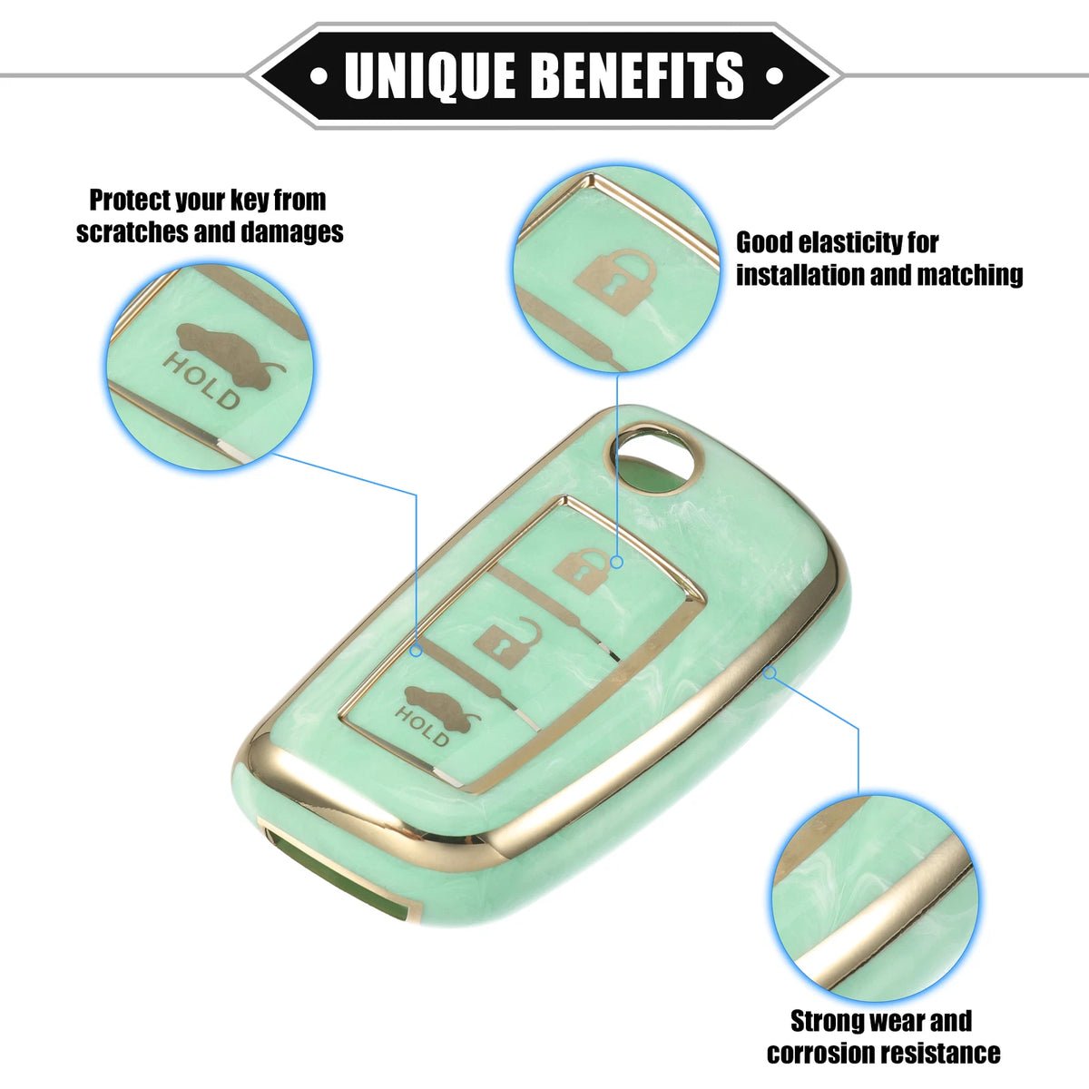 3 x Button Smart Key Fob Case Cover for Nissan Rogue Frontier (2008-2023)