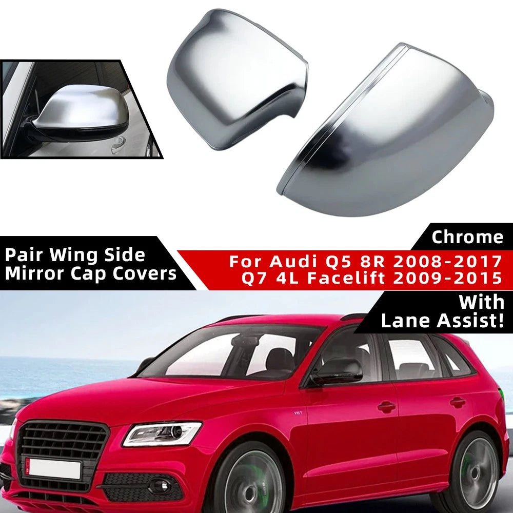 Side Mirror Cap Covers for Audi Q7/Q5 (2009–2017)