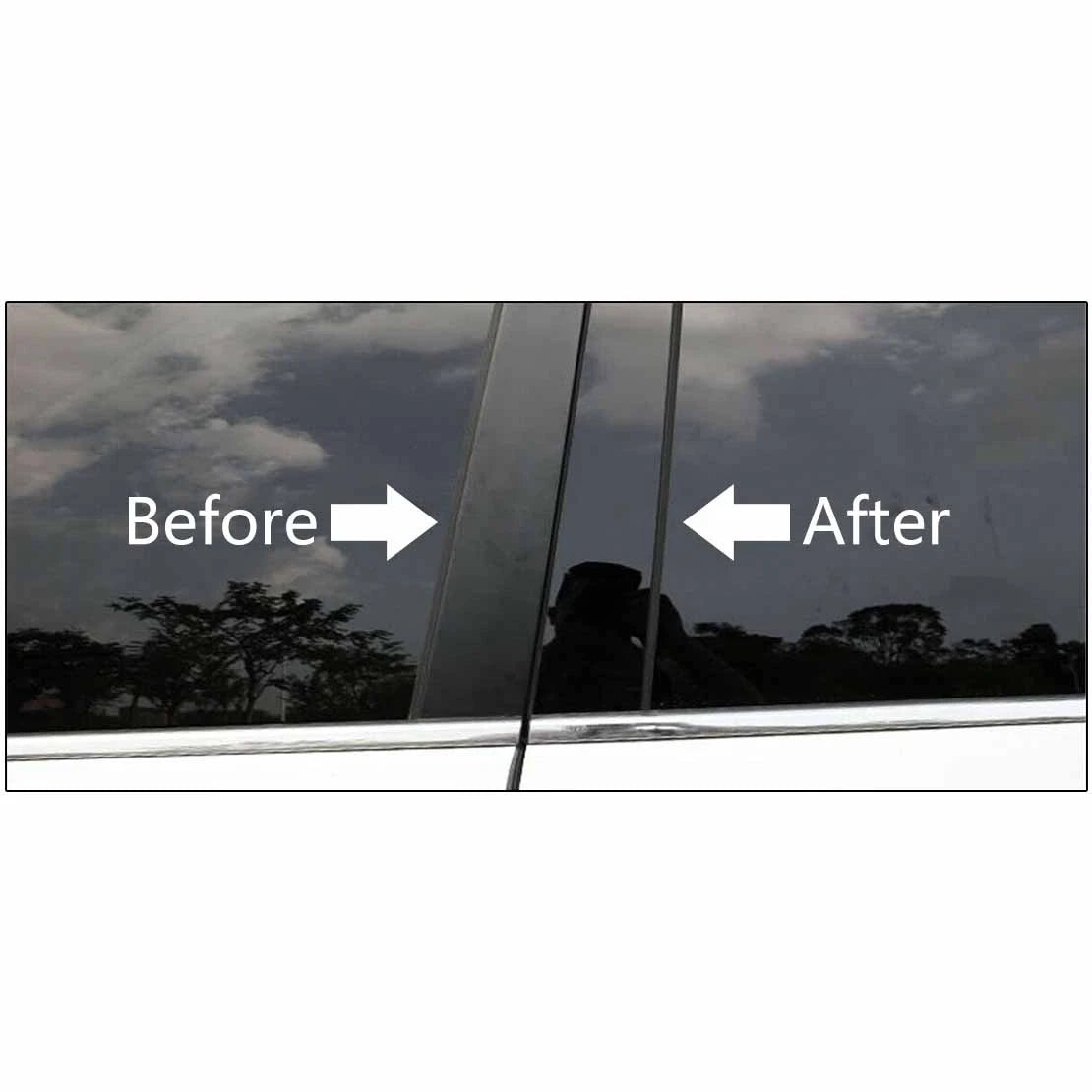 6 x Black Window Pillar Post Molding Covers for Kia K5 (2021-2022)